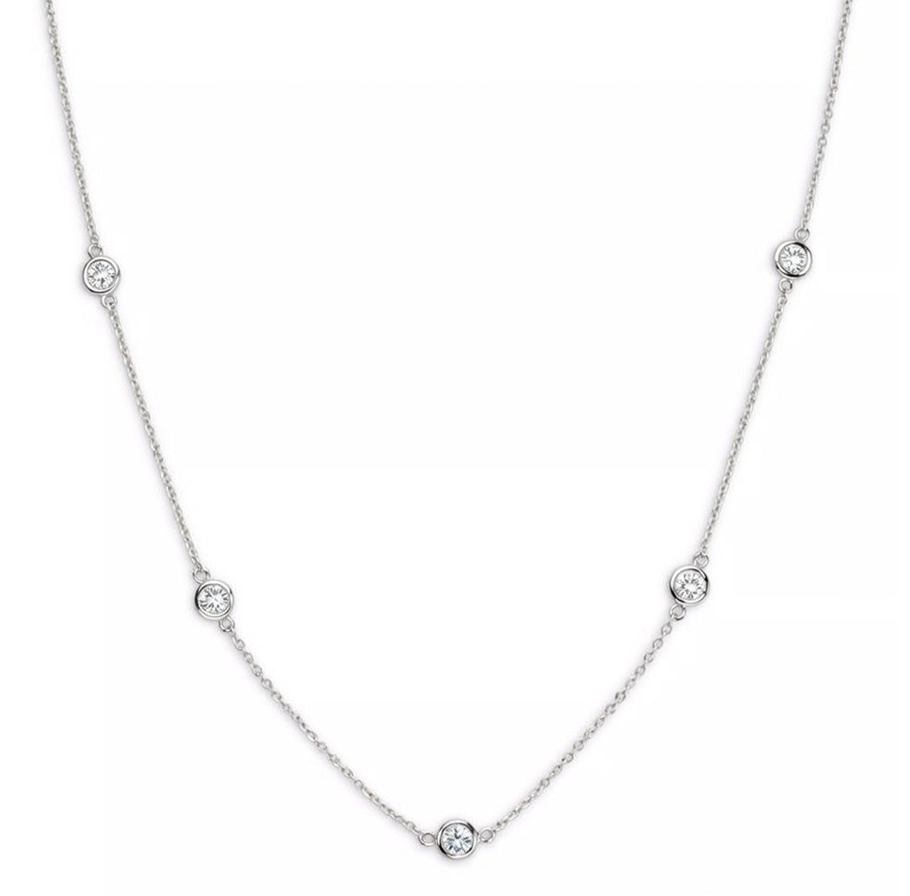 14K White Gold Diamond Star of David Pendant Necklace 0.50CTW