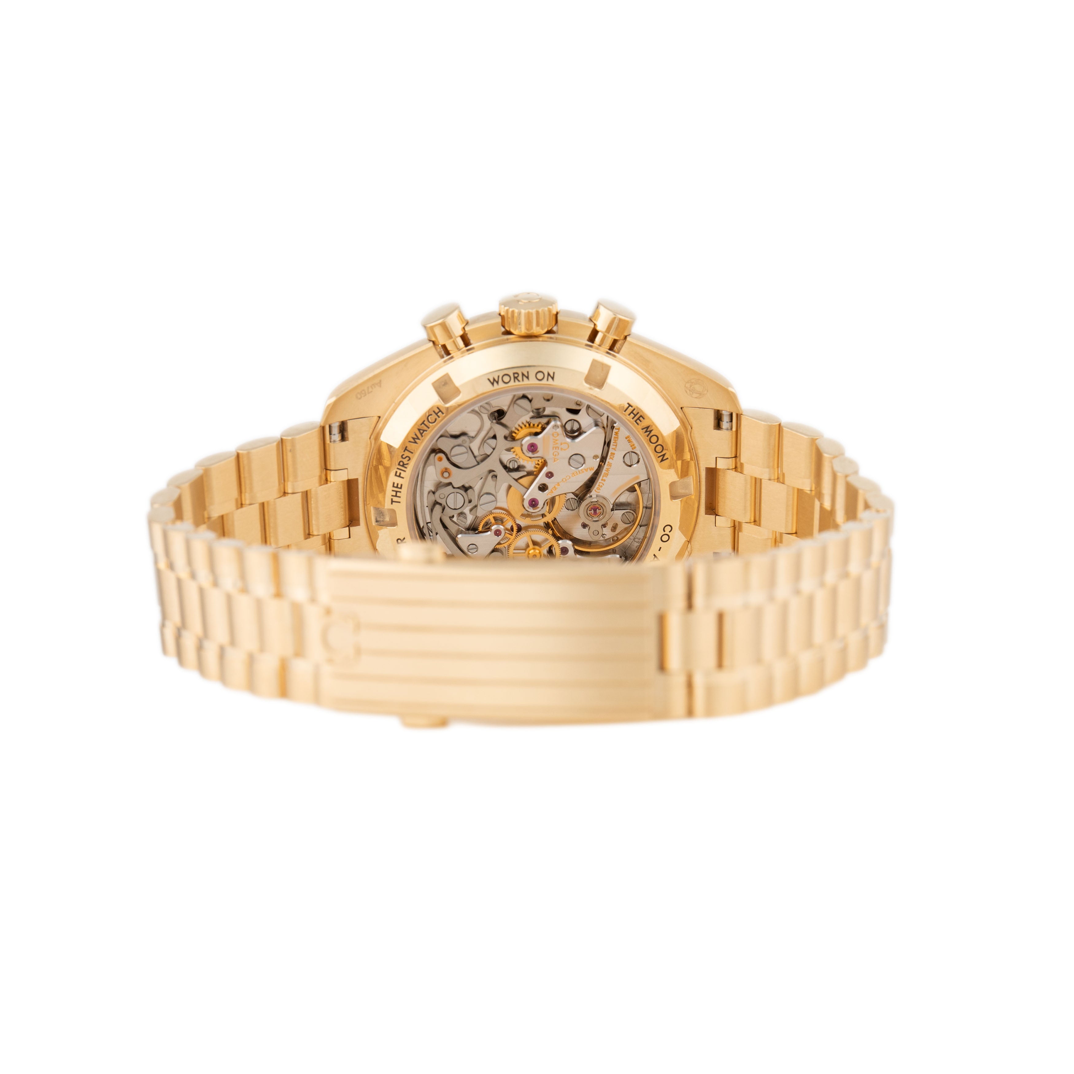 Omega Speedmaster Moonwatch Professional Moonshine Yellow Gold Green Dial 42mm 310.60.42.50.10.001 Full Set