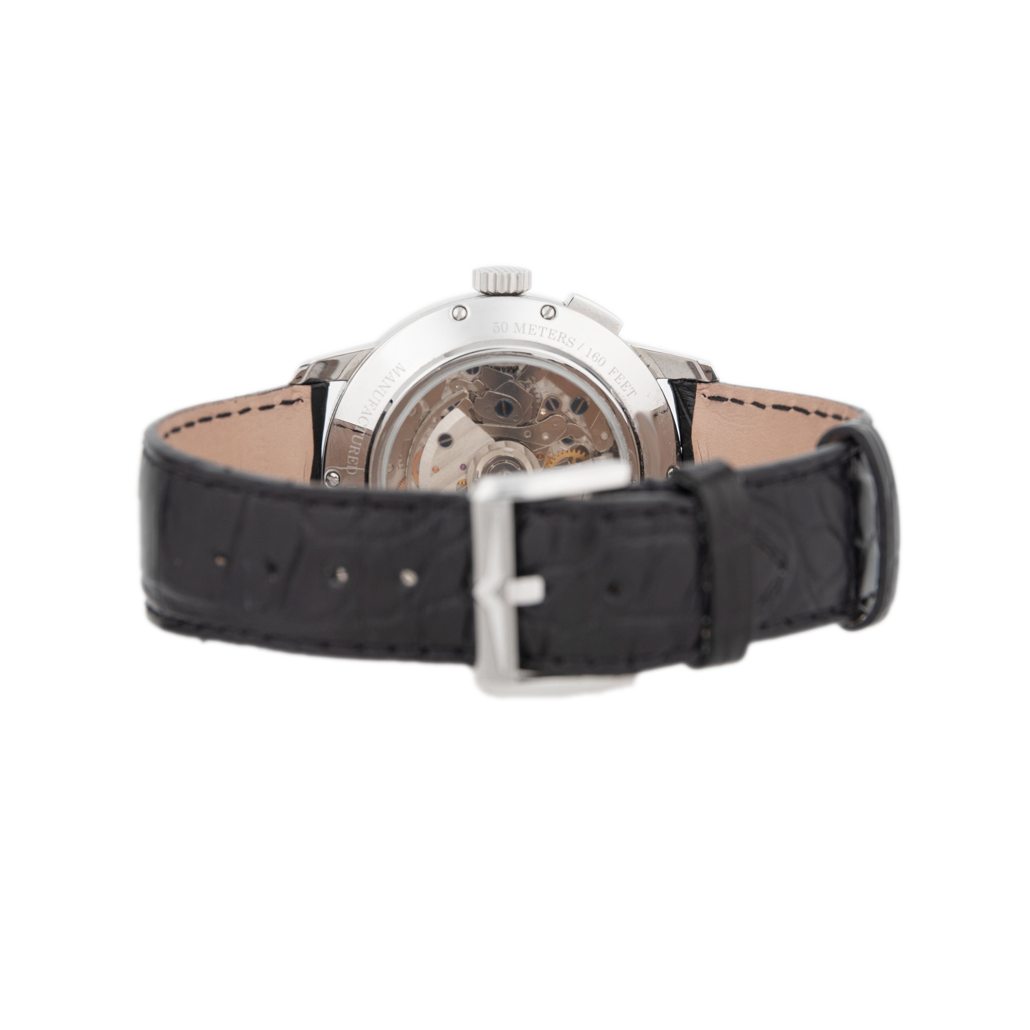 Vulcain 50's President's Chronograph Stainless Steel Blue Dial 42mm 570157.311 Full Set