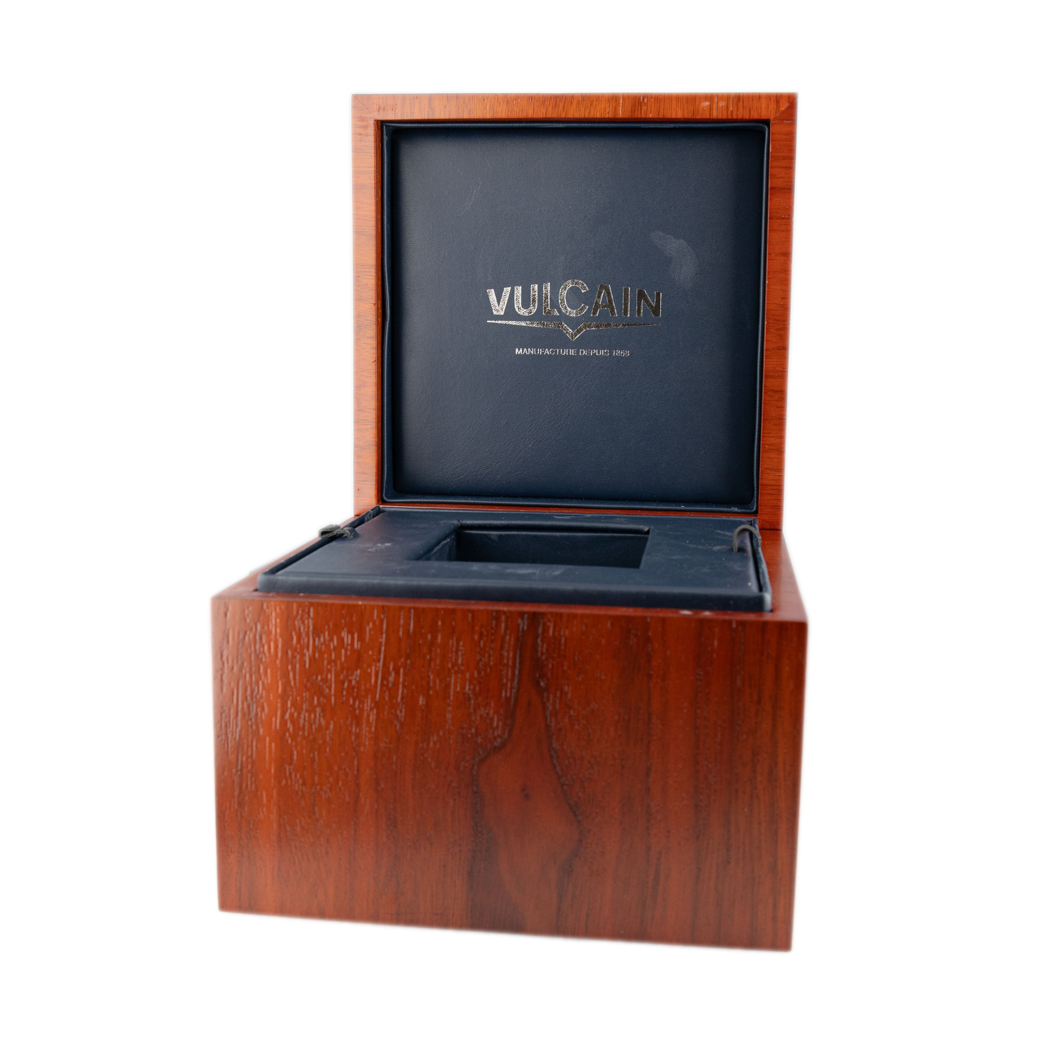 Vulcain 50's President's Chronograph Stainless Steel Blue Dial 42mm 570157.311 Full Set