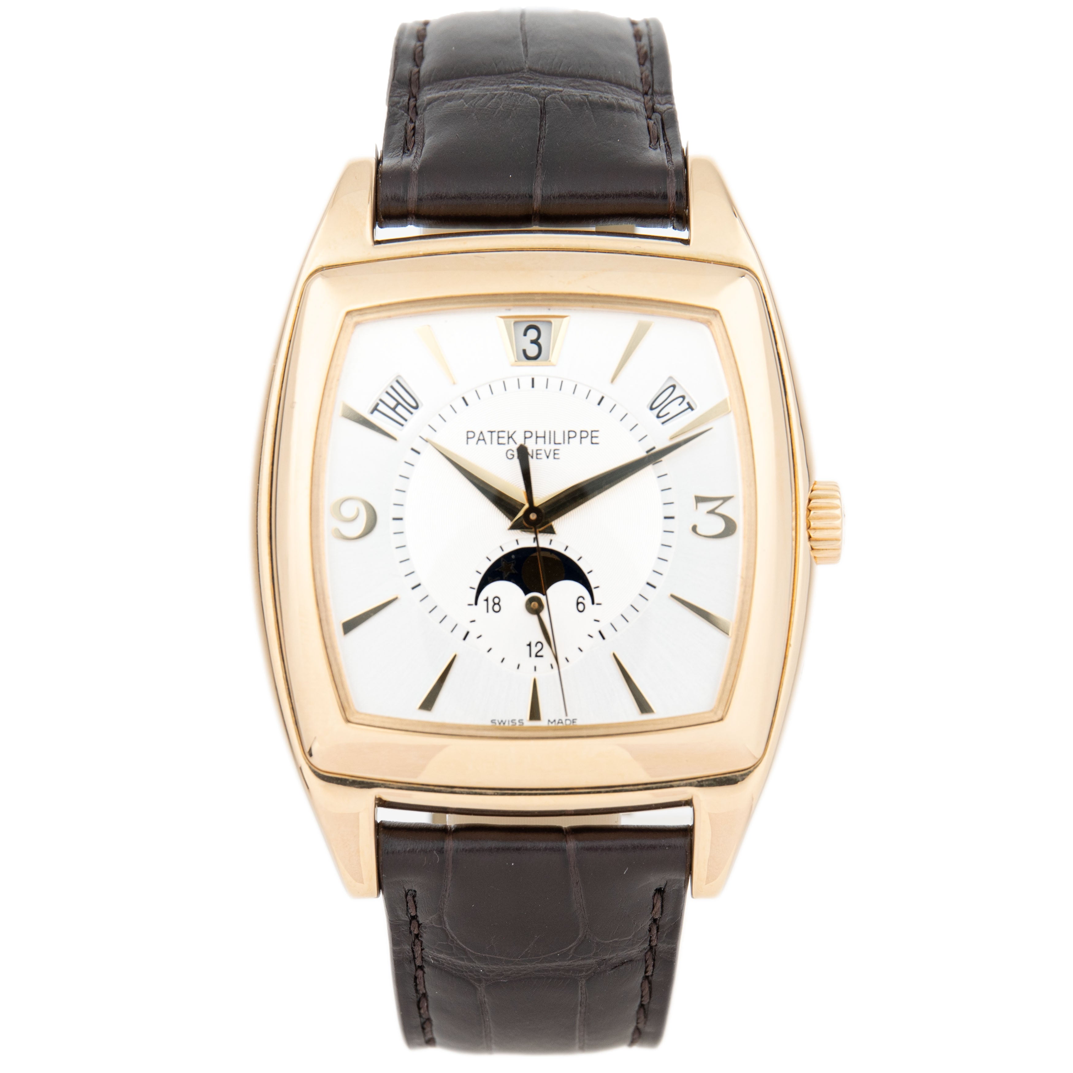 Patek Philippe Gondolo Annual Calendar Yellow Gold Silver Dial 51X38mm 5135J-001