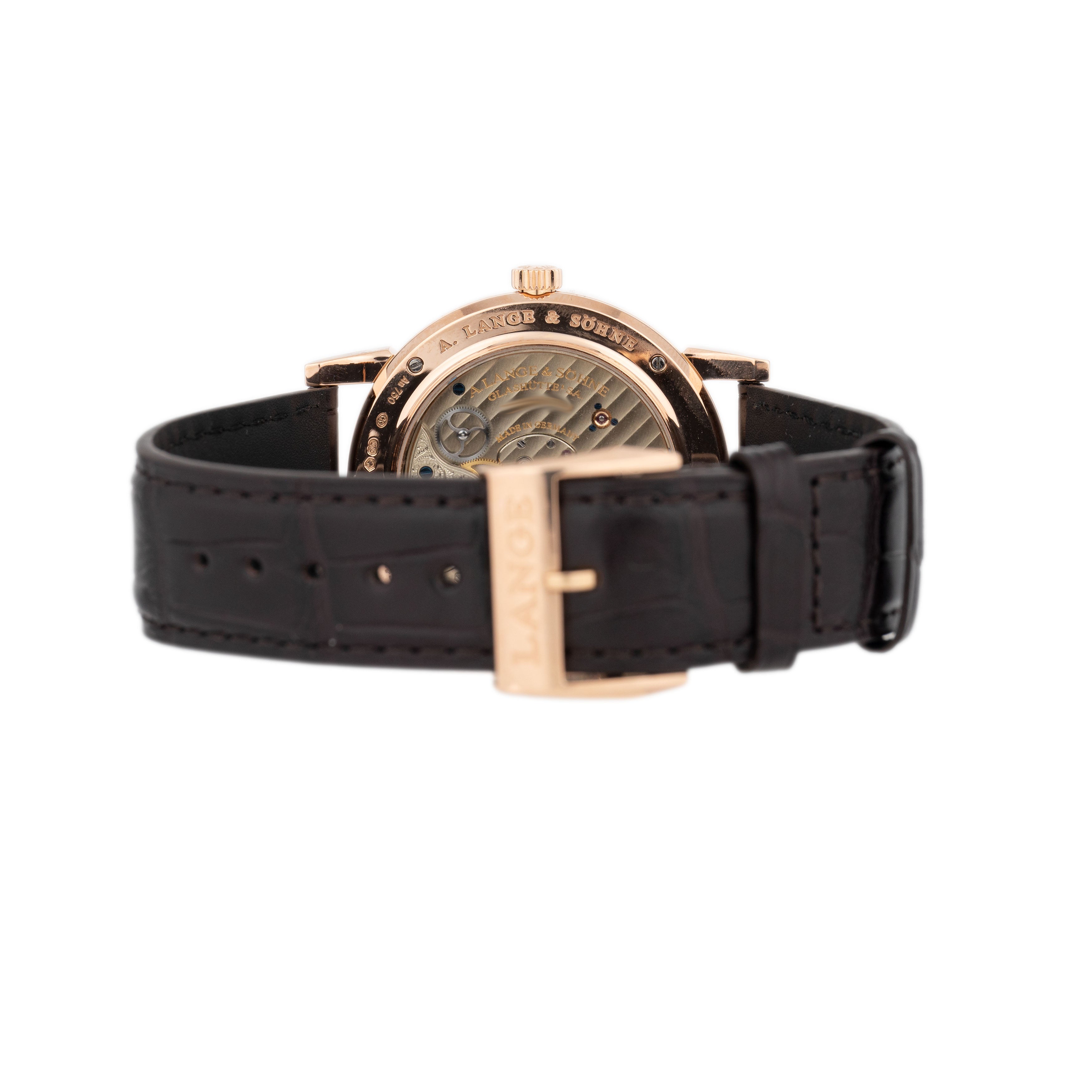 A. Lange & Sohne Lange 1 Timezone Rose Gold Silver Dial 41.9mm 116.032 Full Set