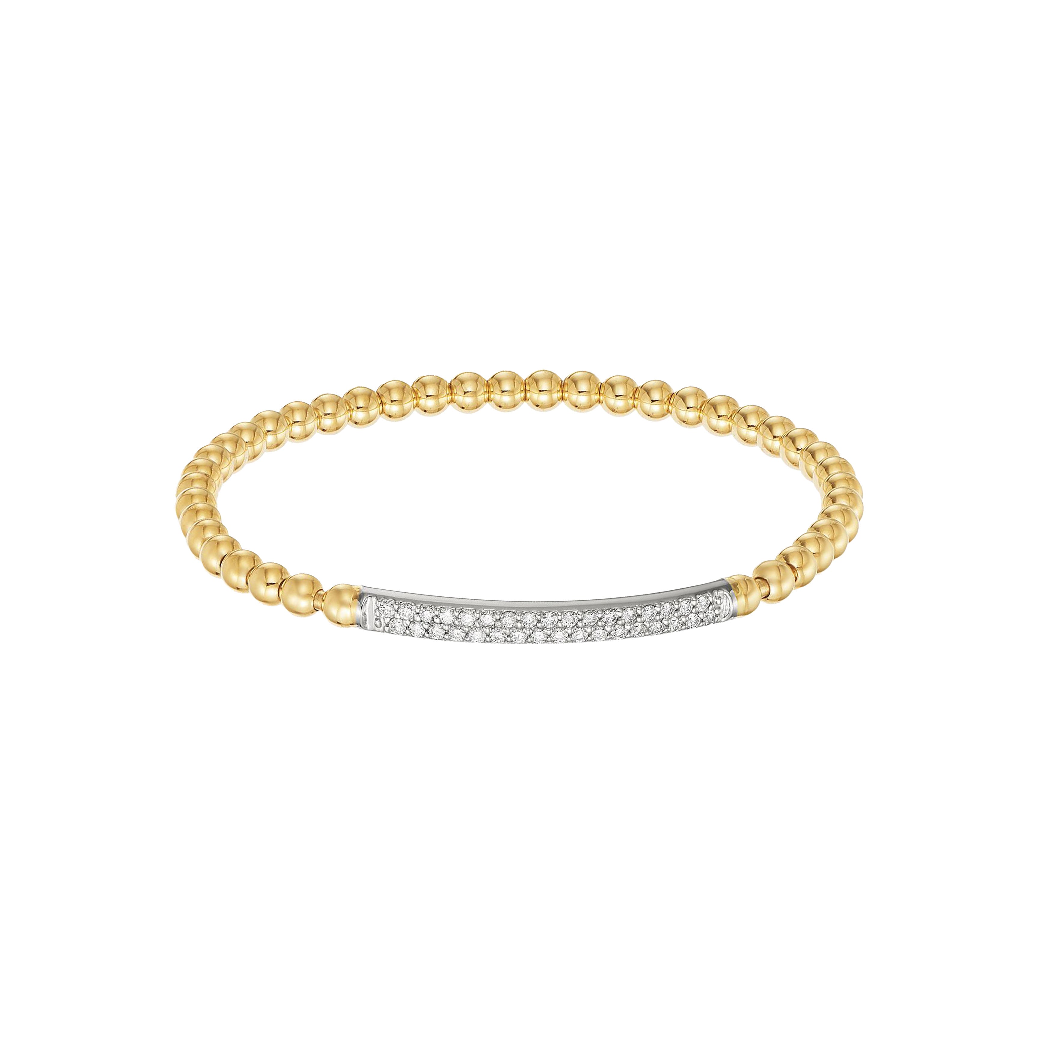 14K Yellow Gold Diamond Bracelet 0.51CTW