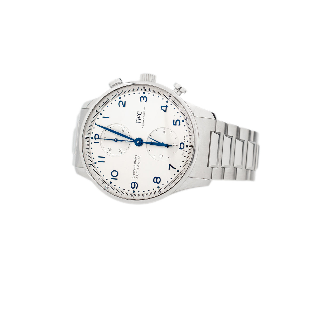 IWC Portugieser Chronograph Stainless Steel Silver Dial IW371617 41mm Full Set