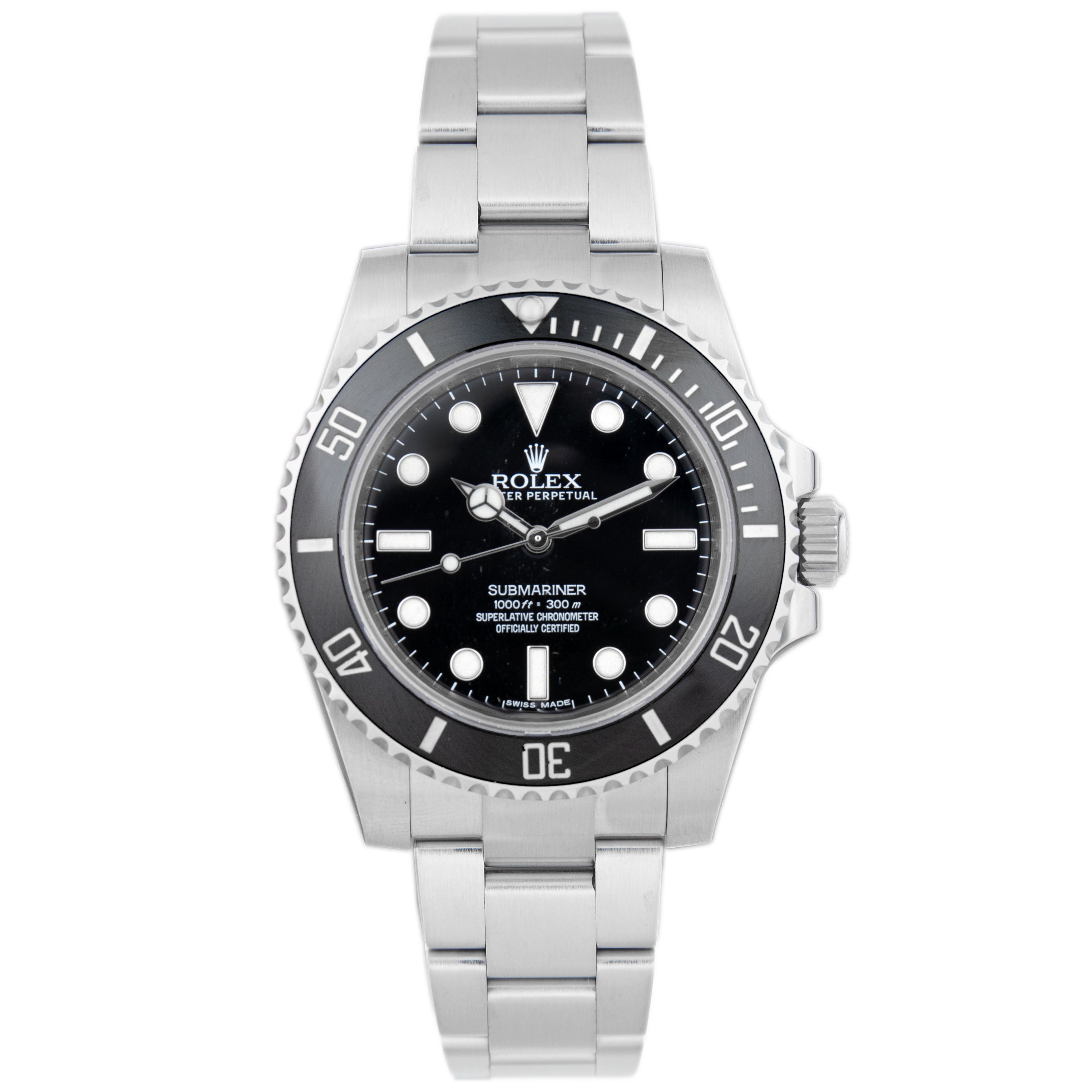 Rolex Submariner Stainless Steel Black Dial 40mm 114060 Full Set