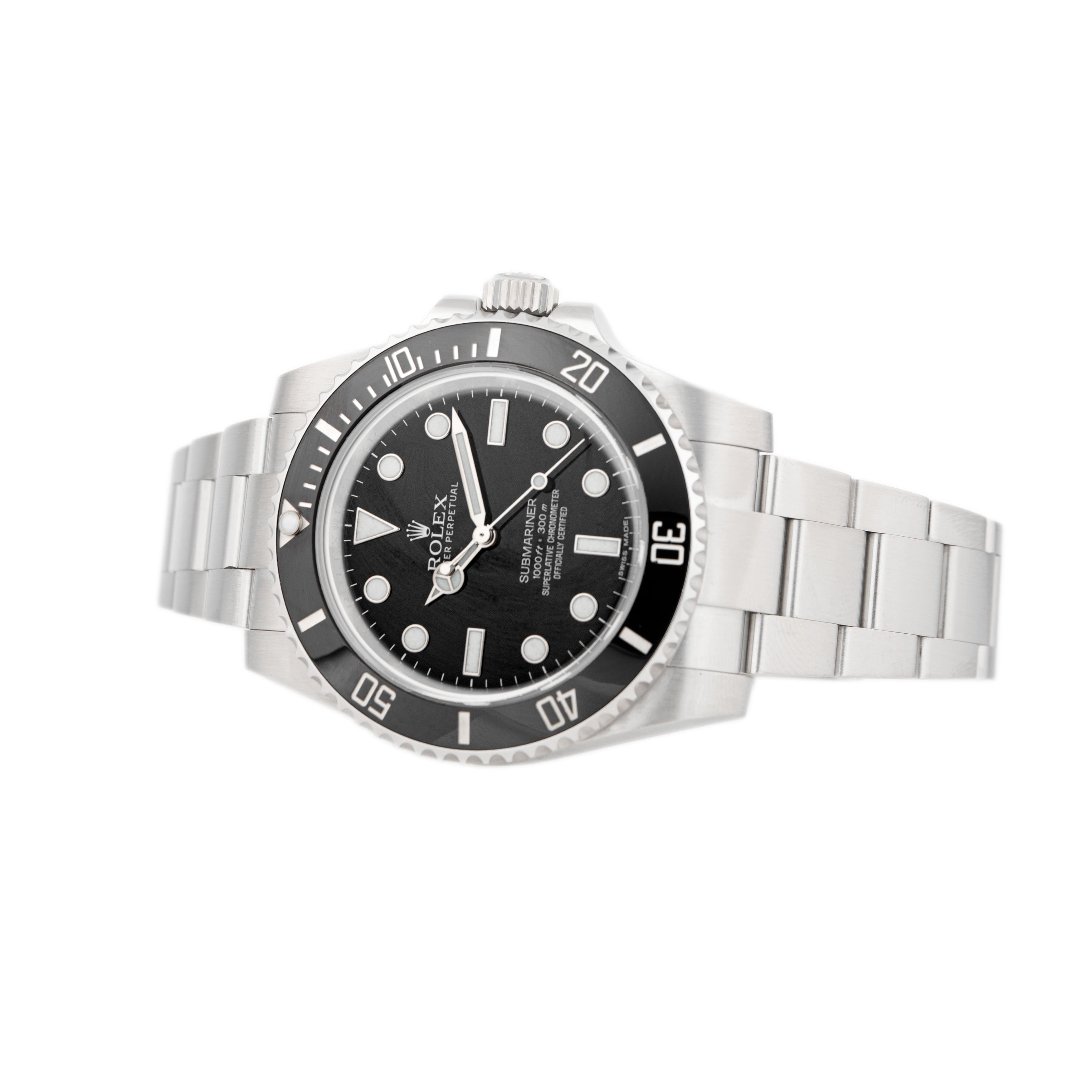 Rolex Submariner Stainless Steel Black Dial 40mm 114060 Full Set