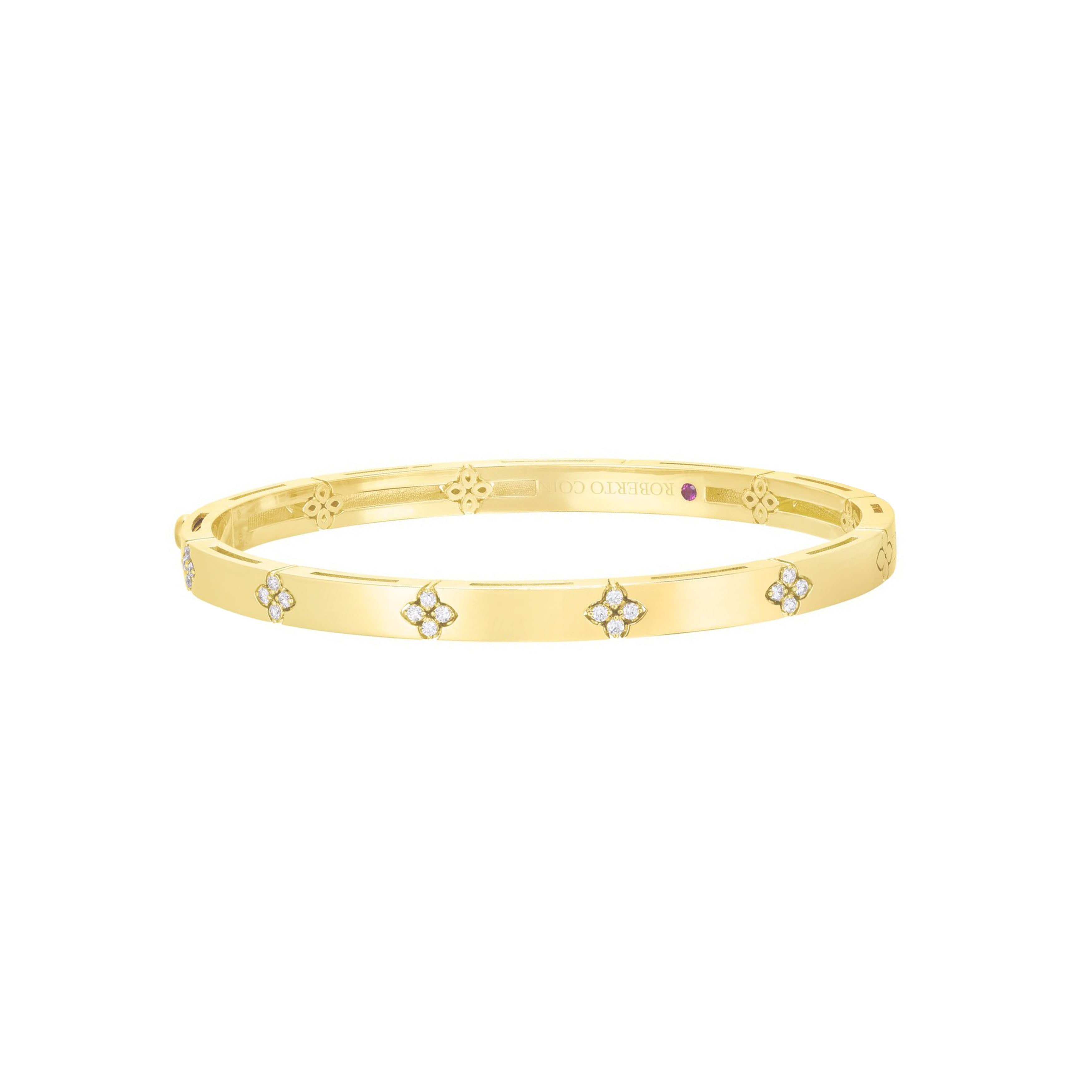 Roberto Coin 18K Yellow Gold Love In Verona Diamond Accent Bangle