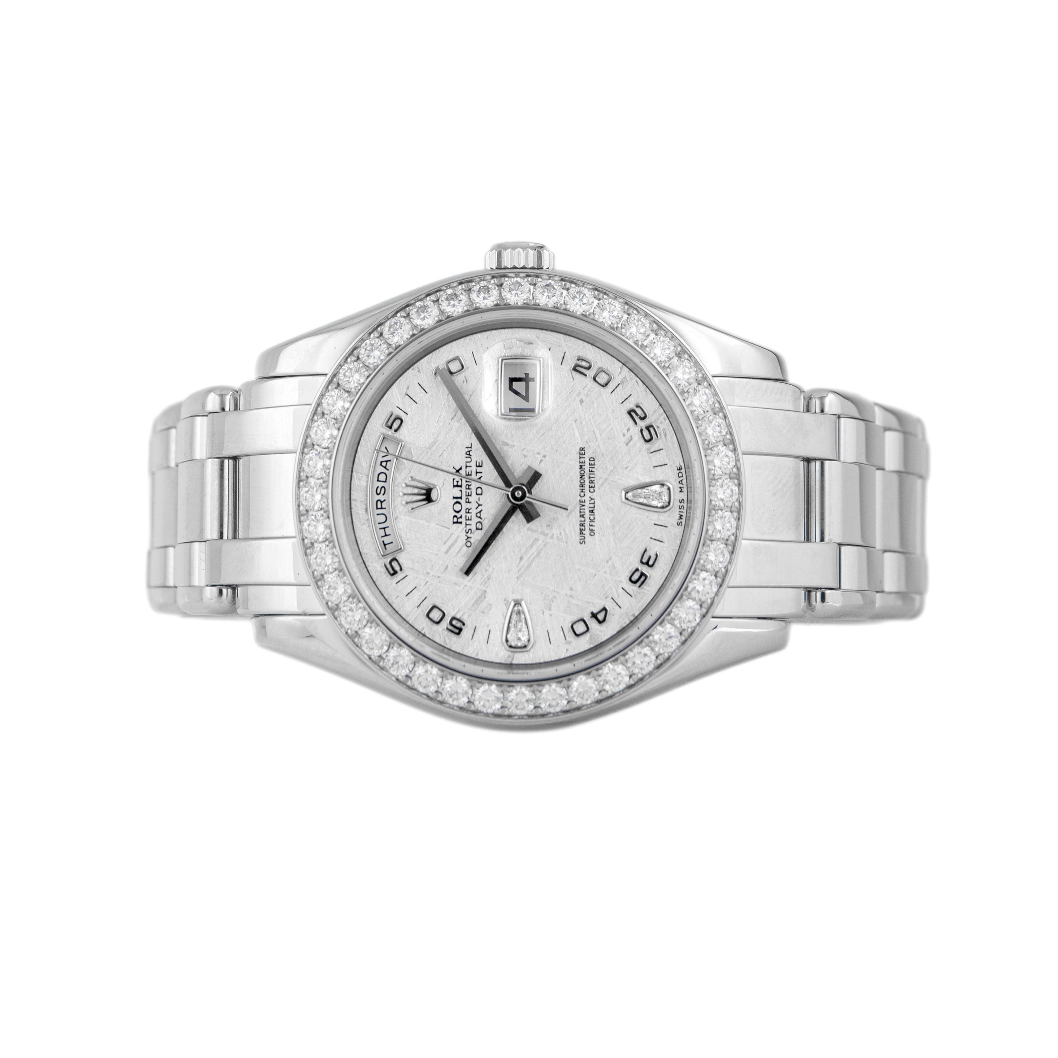 Rolex Day-Date Masterpiece Platinum Meteorite Dial 39mm 19846 Full Set