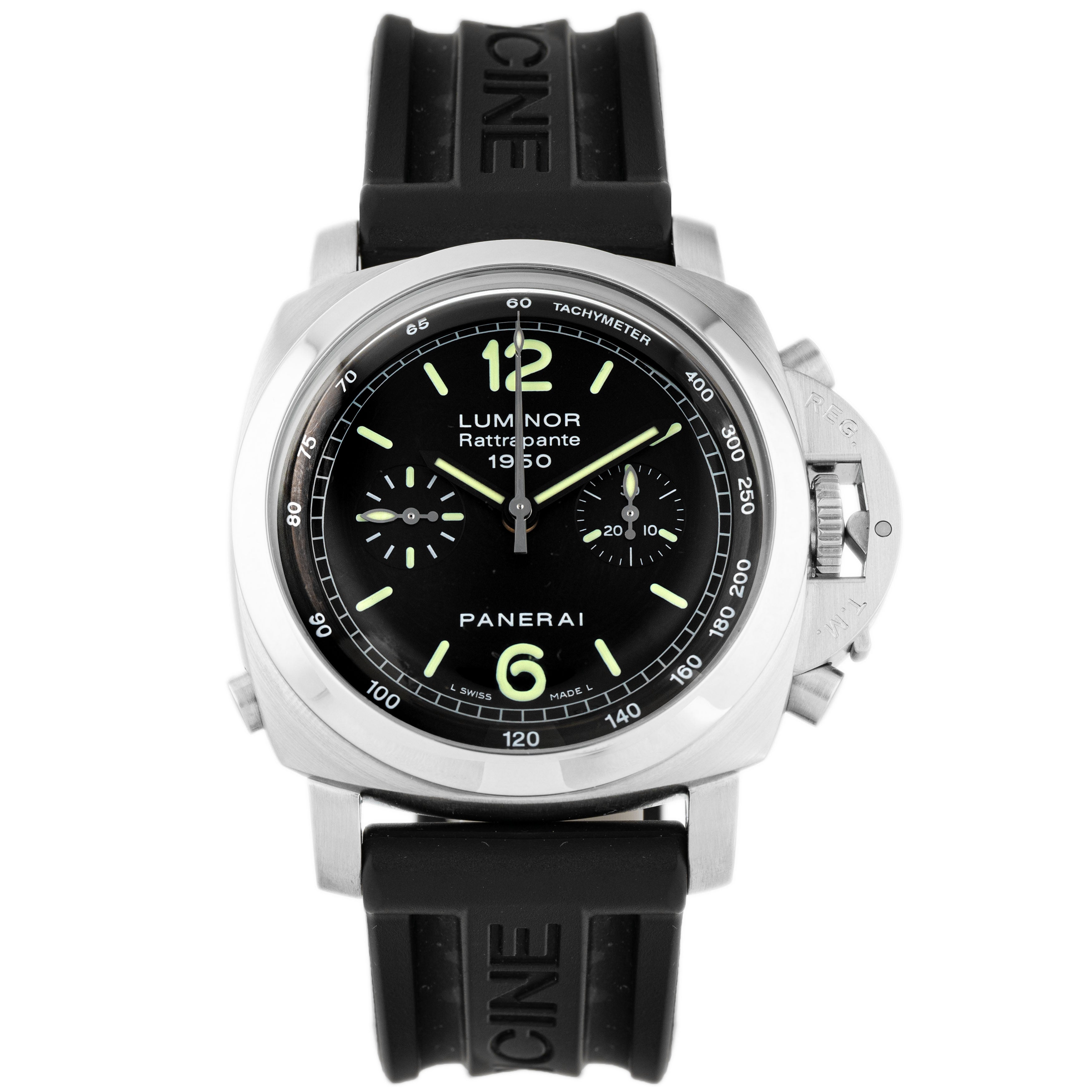 Panerai Luminor 1950 Rattrapante Stainless Steel Black Dial 44mm Pam00213 Full Set