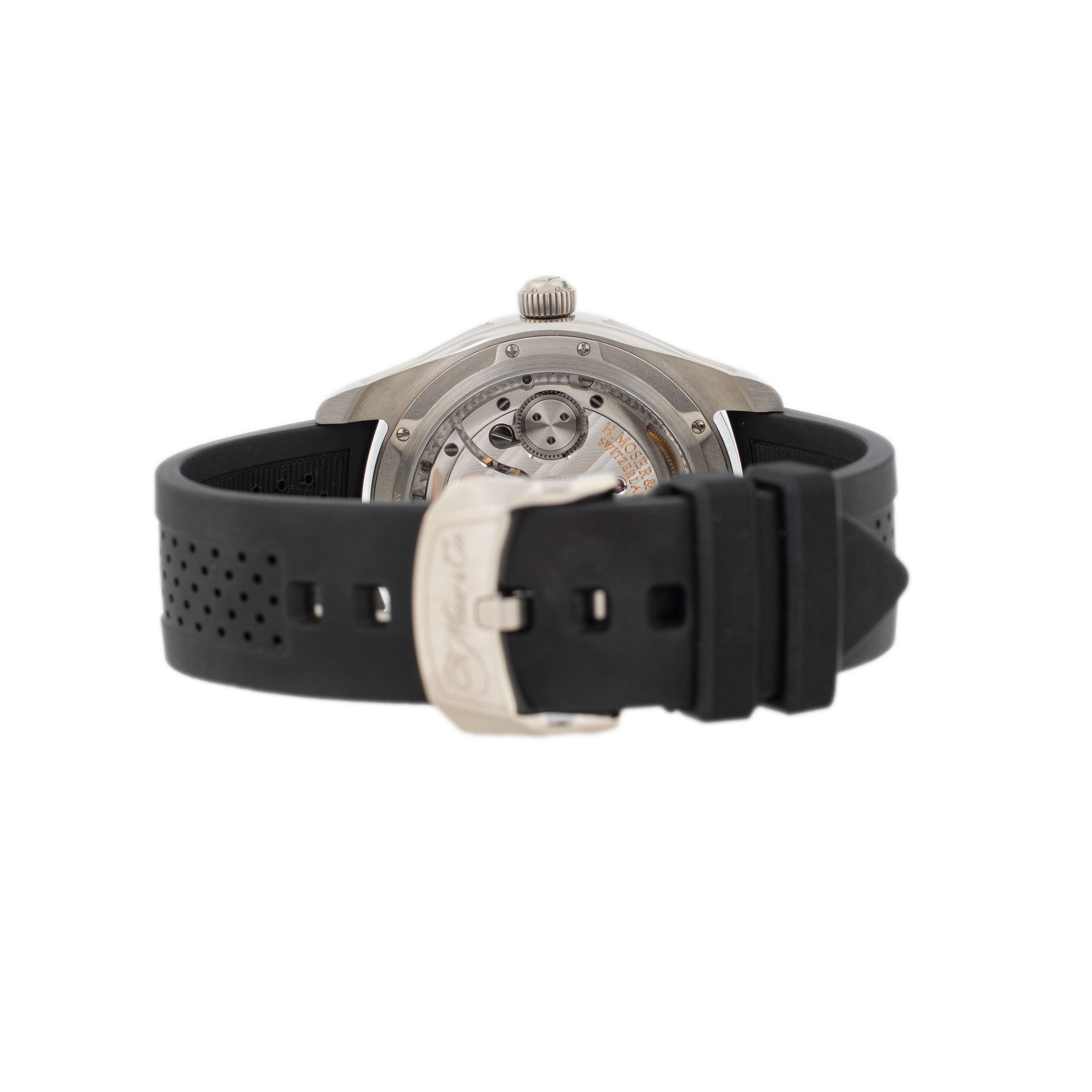 H. Moser & Cie Pioneer Centre Seconds Stainless Steel Blue Dial 43mm 3200-1214 Full Set