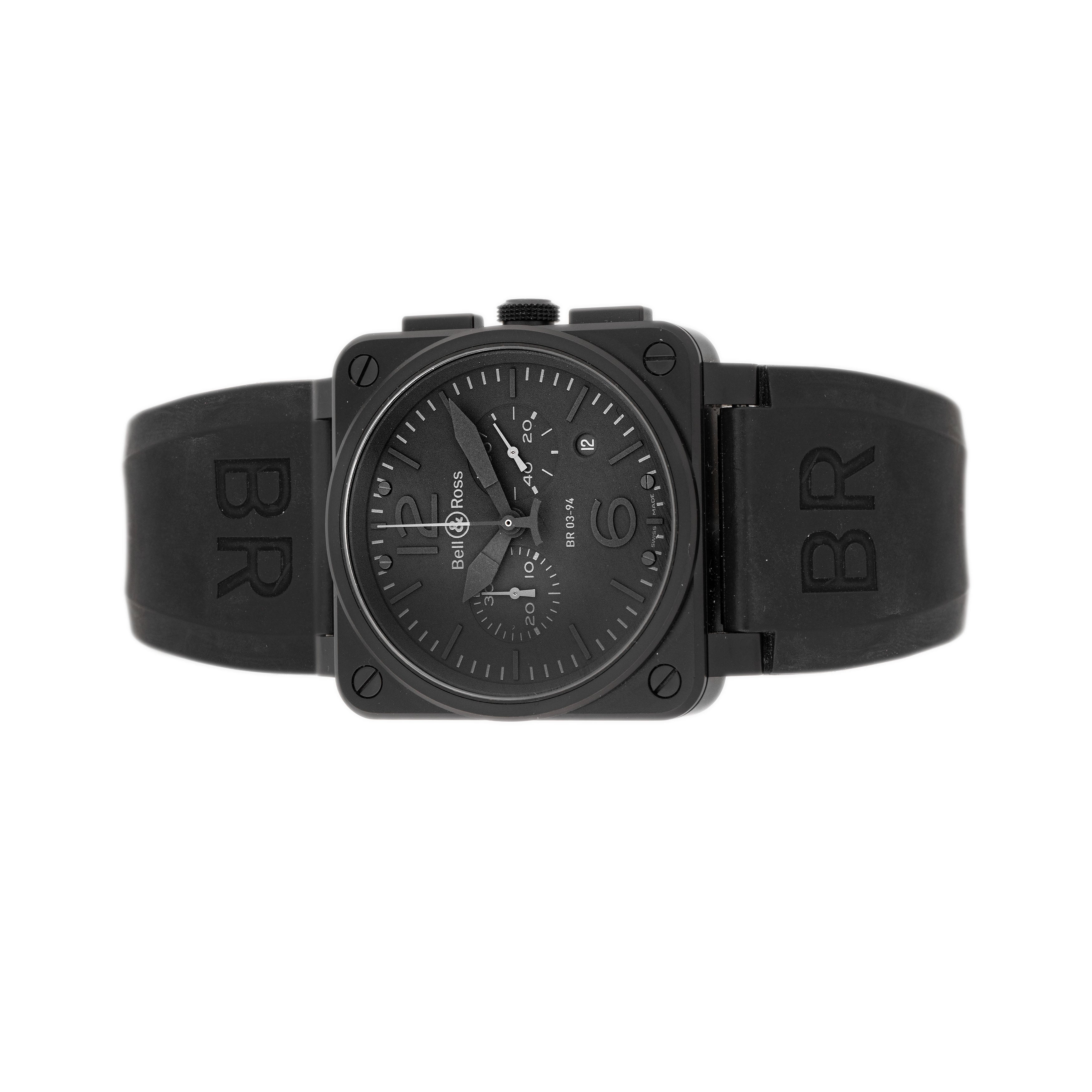 Bell & Ross BR-03 Phantom Chronographe Stainless Steel Black Dial 42mm BR03-94-S