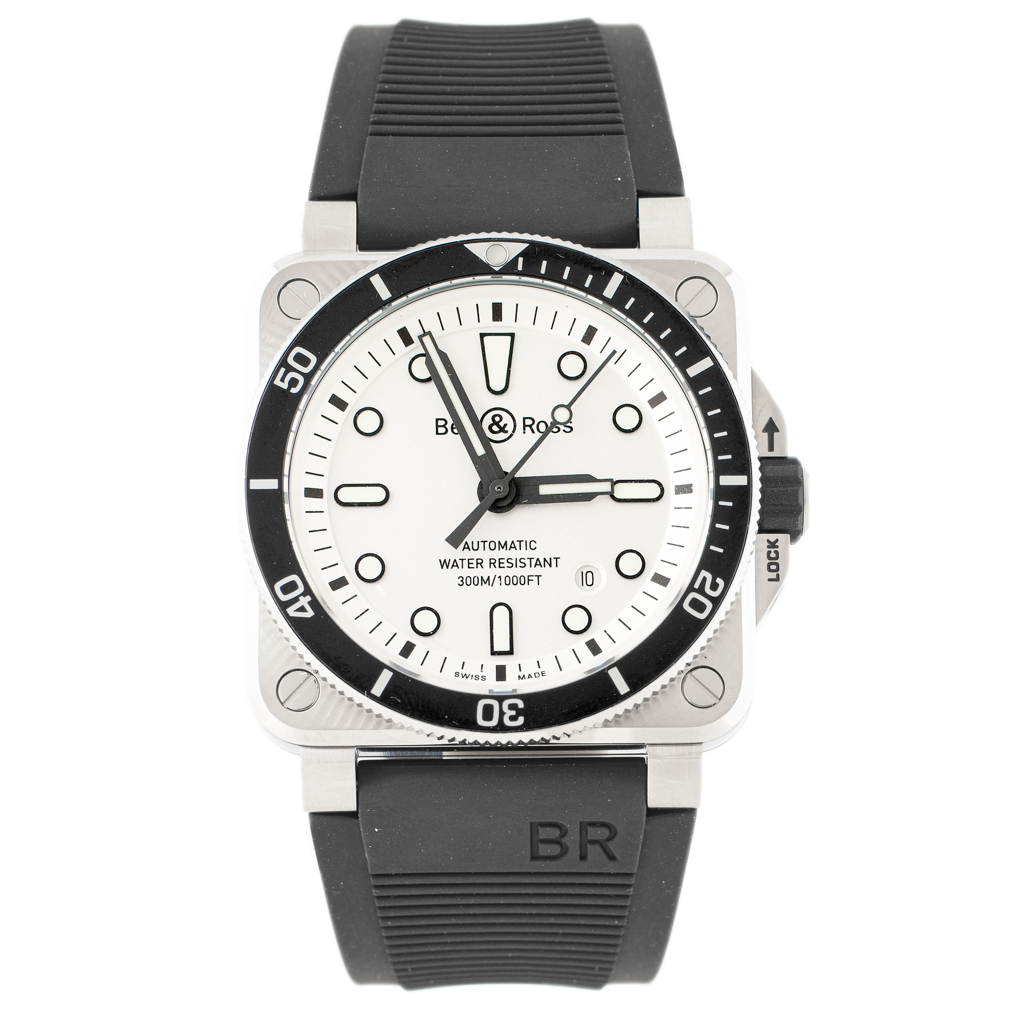 Bell & Ross BR 03-92 Stainless Steel White Dial 42mm BR0392-D-WH-ST/SRB