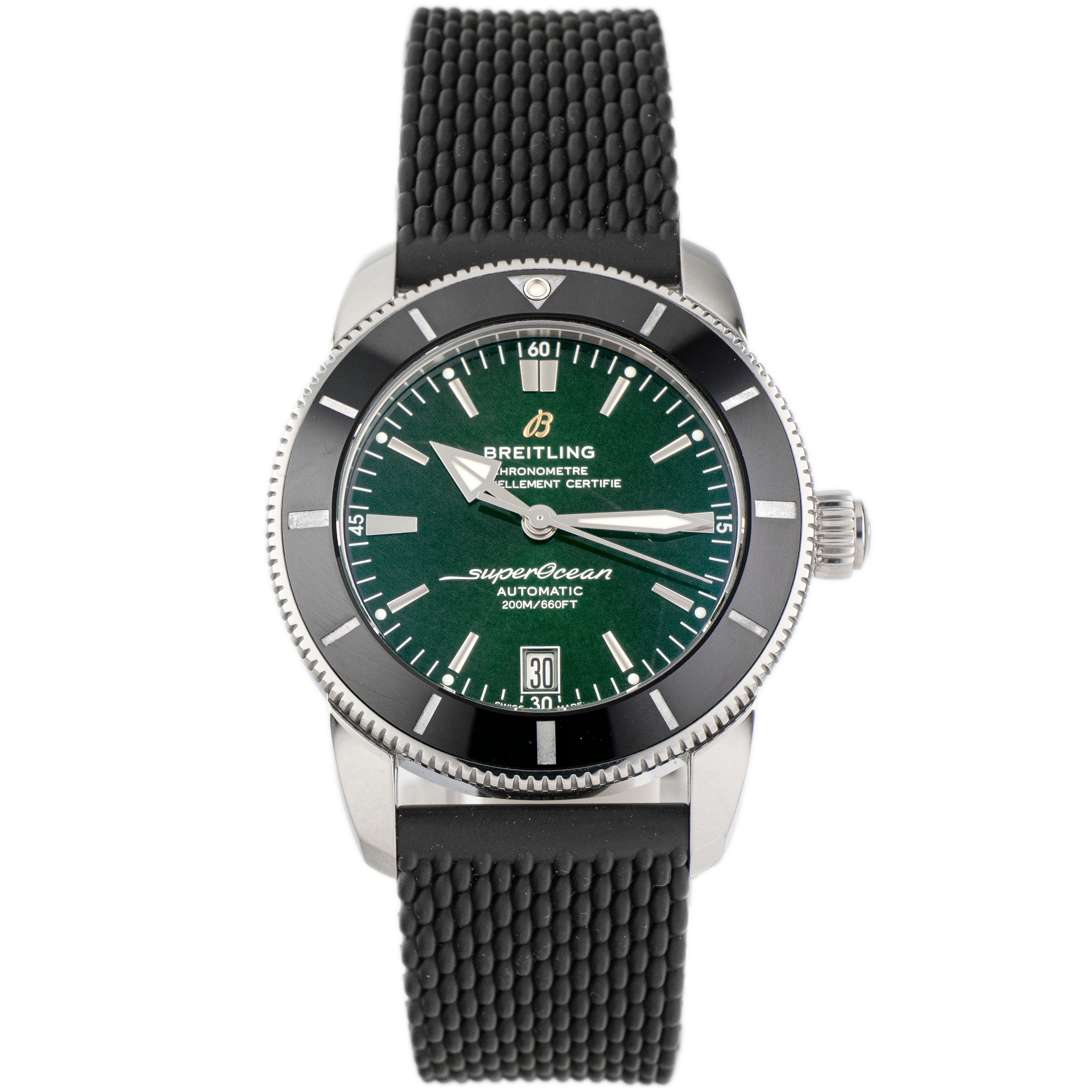 Breitling Superocean Heritage B20 Stainless Steel Green Dial 40mm AB2010 Full Set