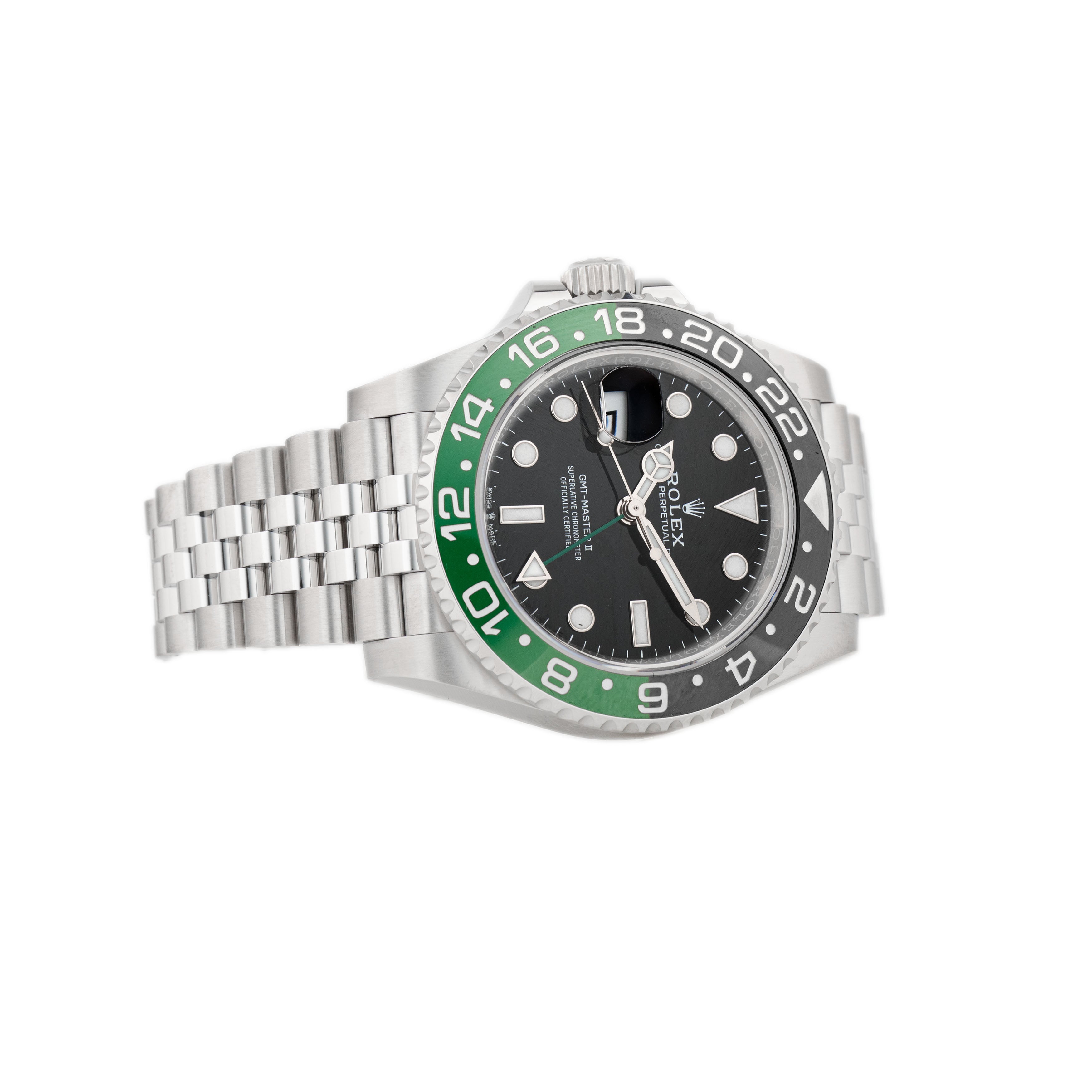 Rolex GMT-Master II Sprite Stainless Steel Black Dial 40mm Jubilee 126720VTNR Full Set