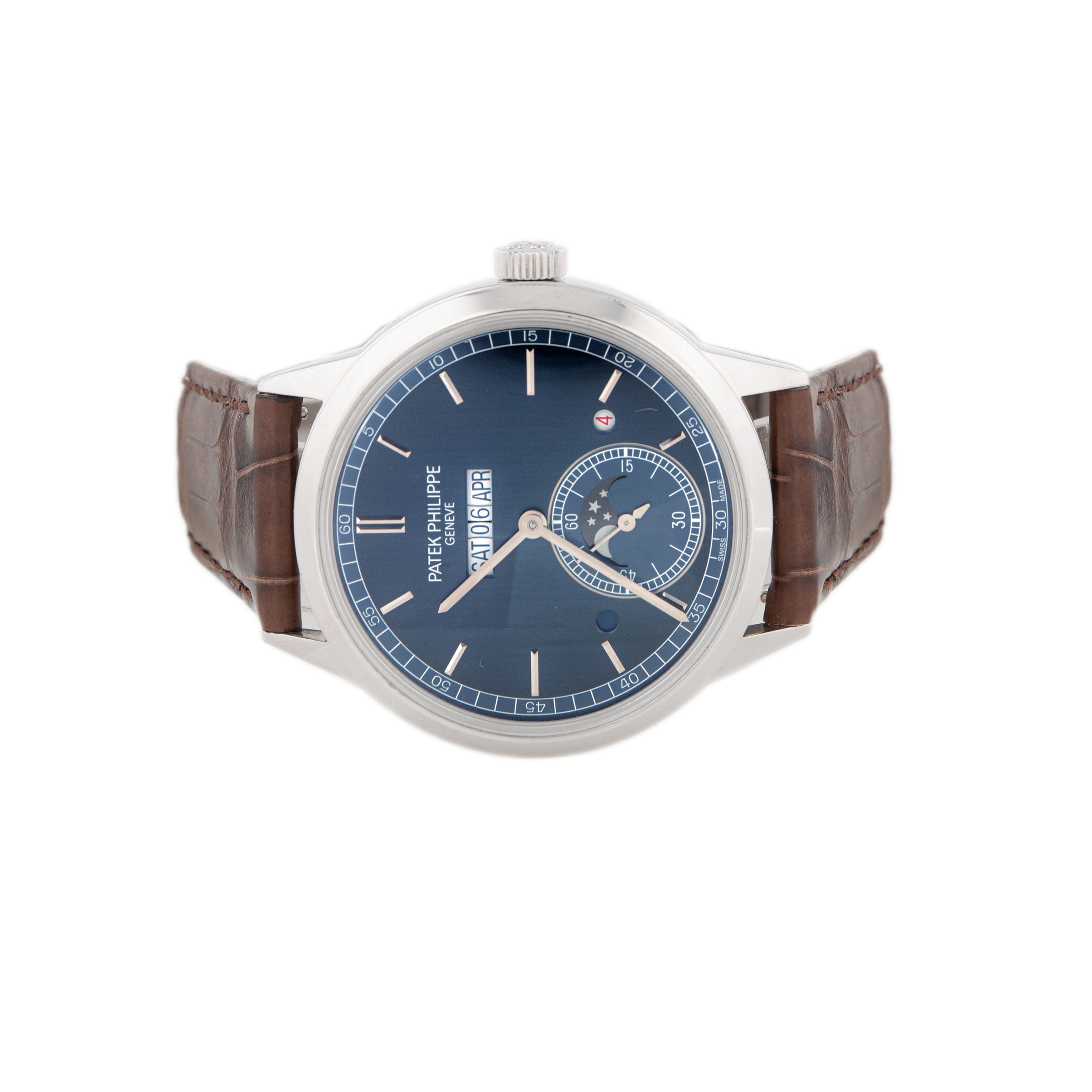 Patek Philippe Grand Complications In Line Perpetual Calendar Platinum Blue Dial 41mm 5236P-001 Full Set