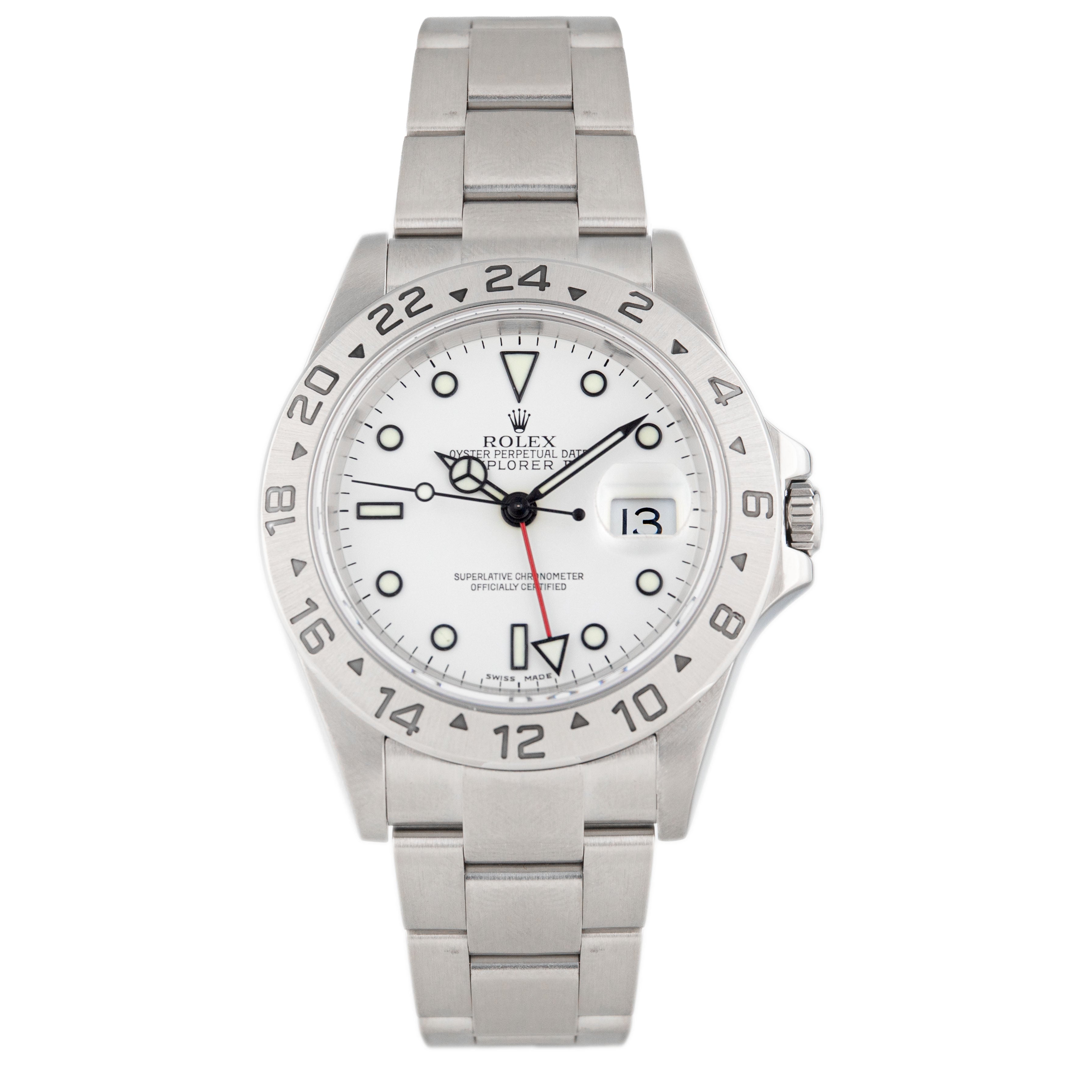 Rolex Explorer II Polar Explorer Stainless Steel White Dial 16570 40mm Full Set