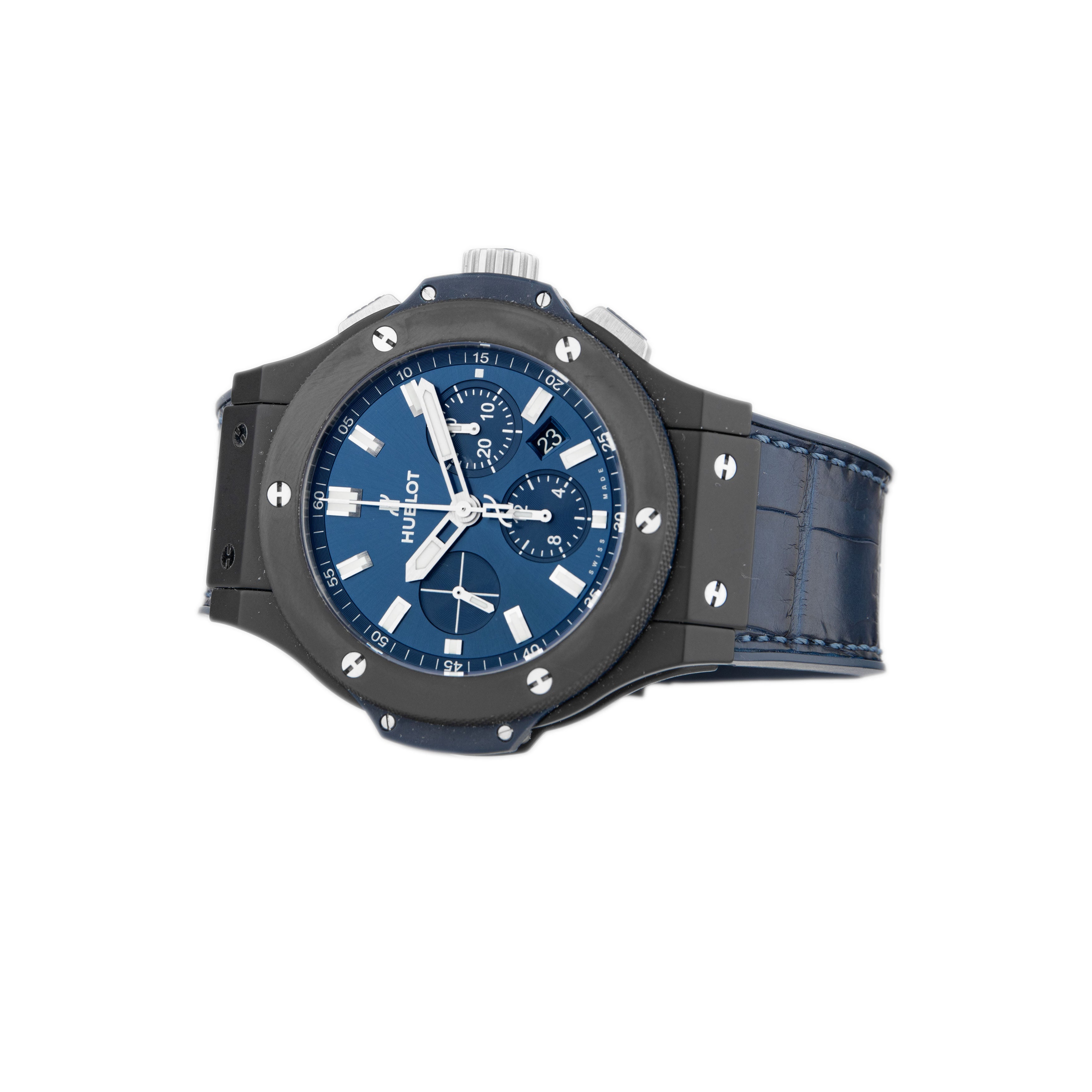 Hublot Big Bang Chronograph Ceramic Blue Dial 44mm 301.CI.7170.LR