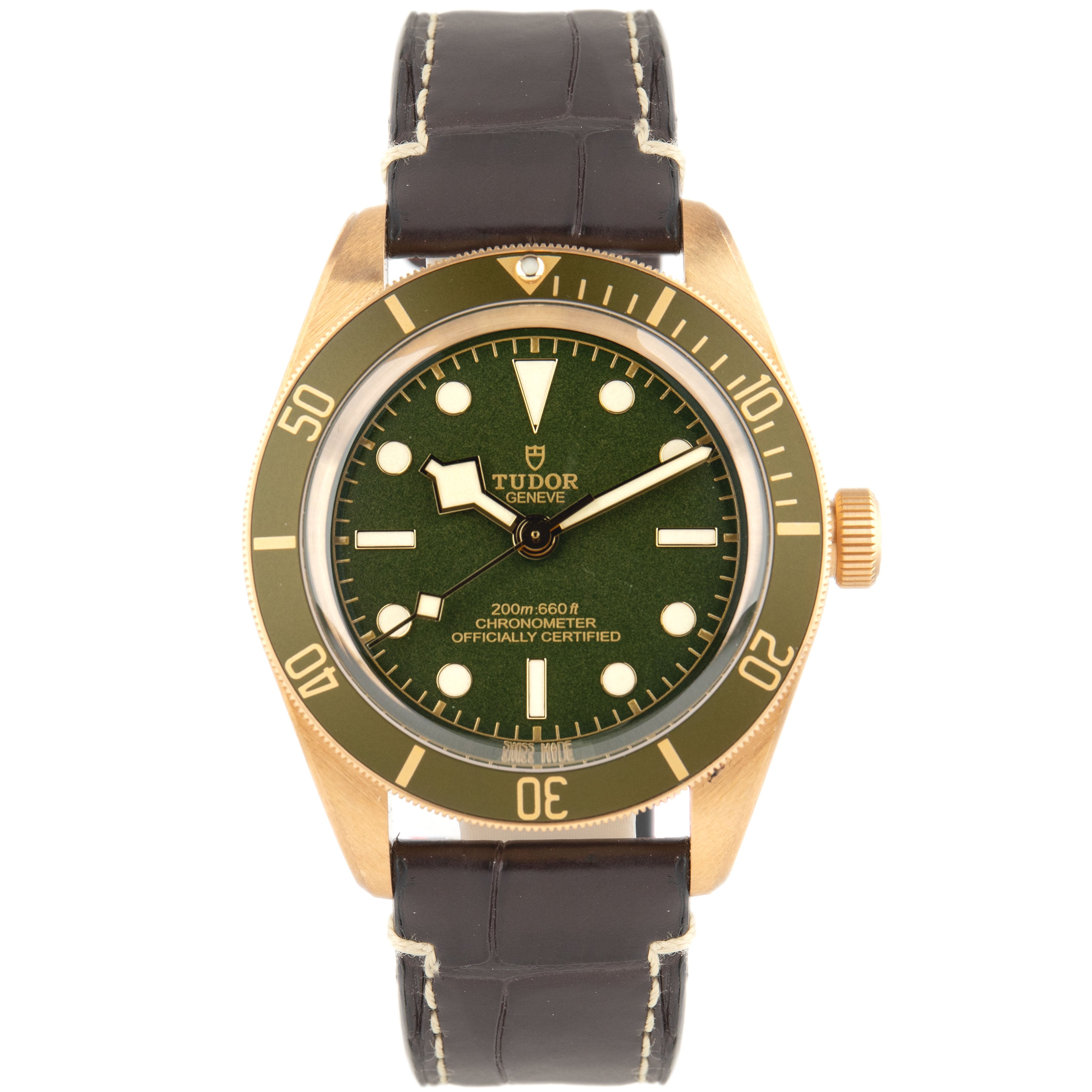 Tudor Black Bay 58 18k Yellow Gold Green Dial 39mm M79018V-0002 Full Set