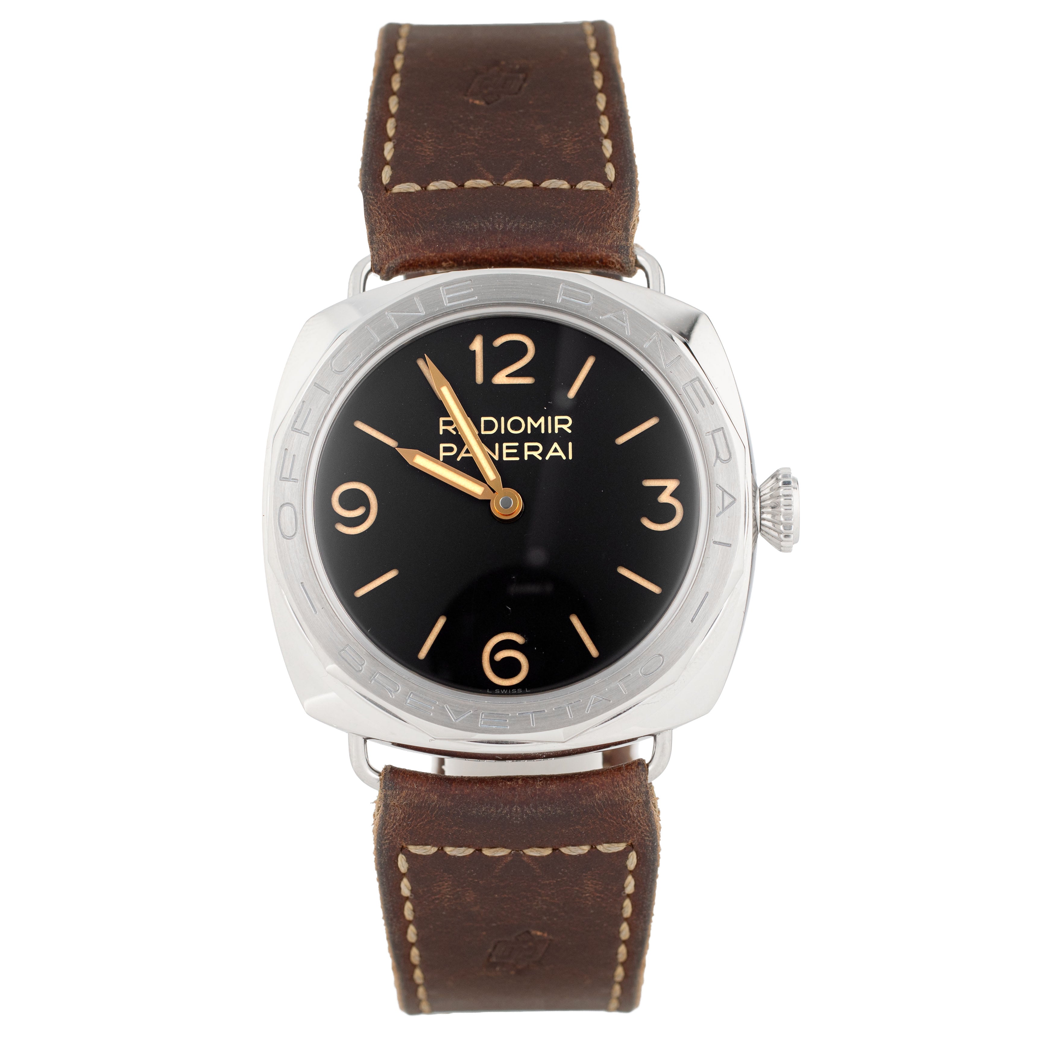 Panerai Radiomir Acciaio Brevettato Stainless Steel Black Dial 47mm PAM00685