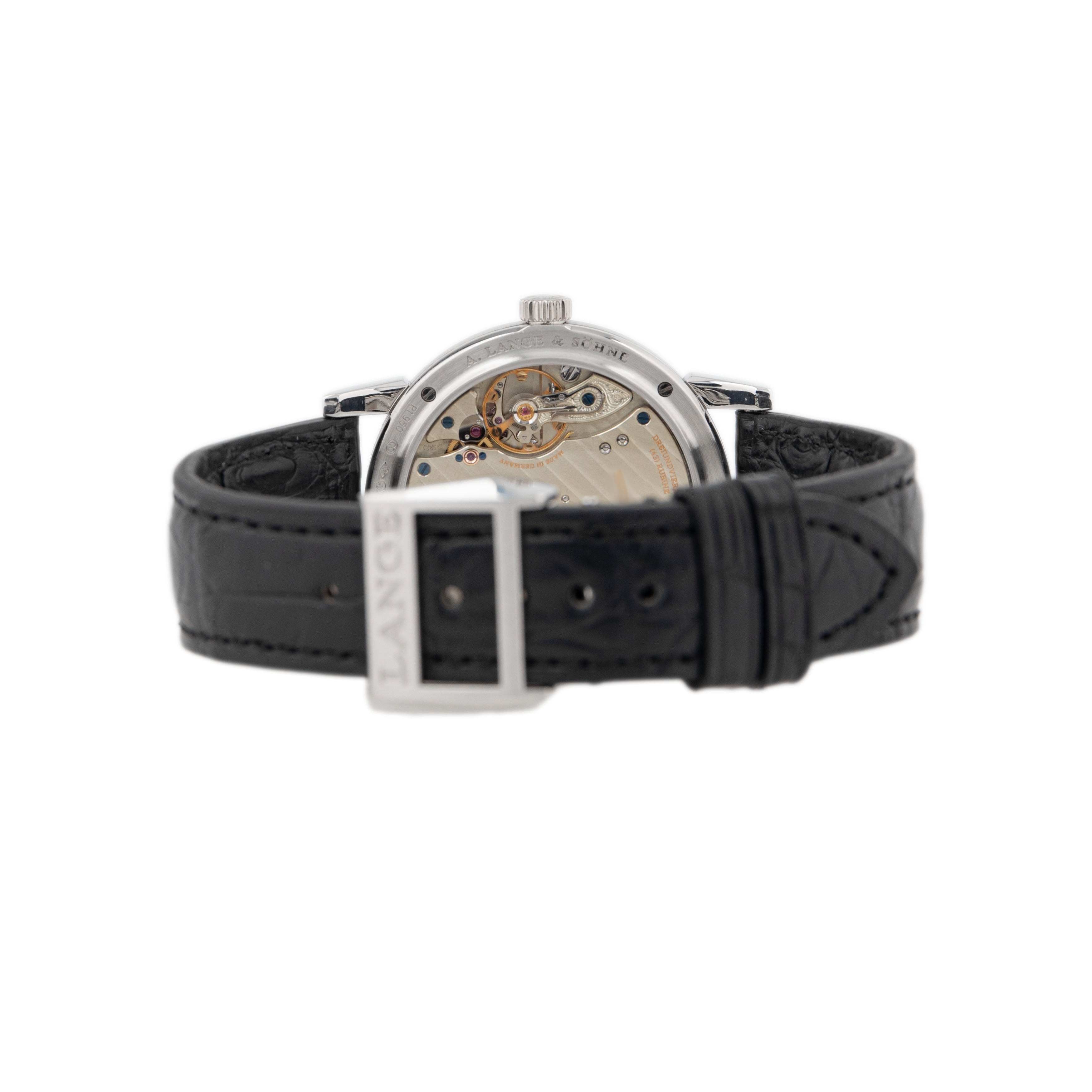 A. Lange & Sohne Lange 1 Platinum Silver Dial Platinum Deployant Buckle 38.5mm  191.025 Full Set