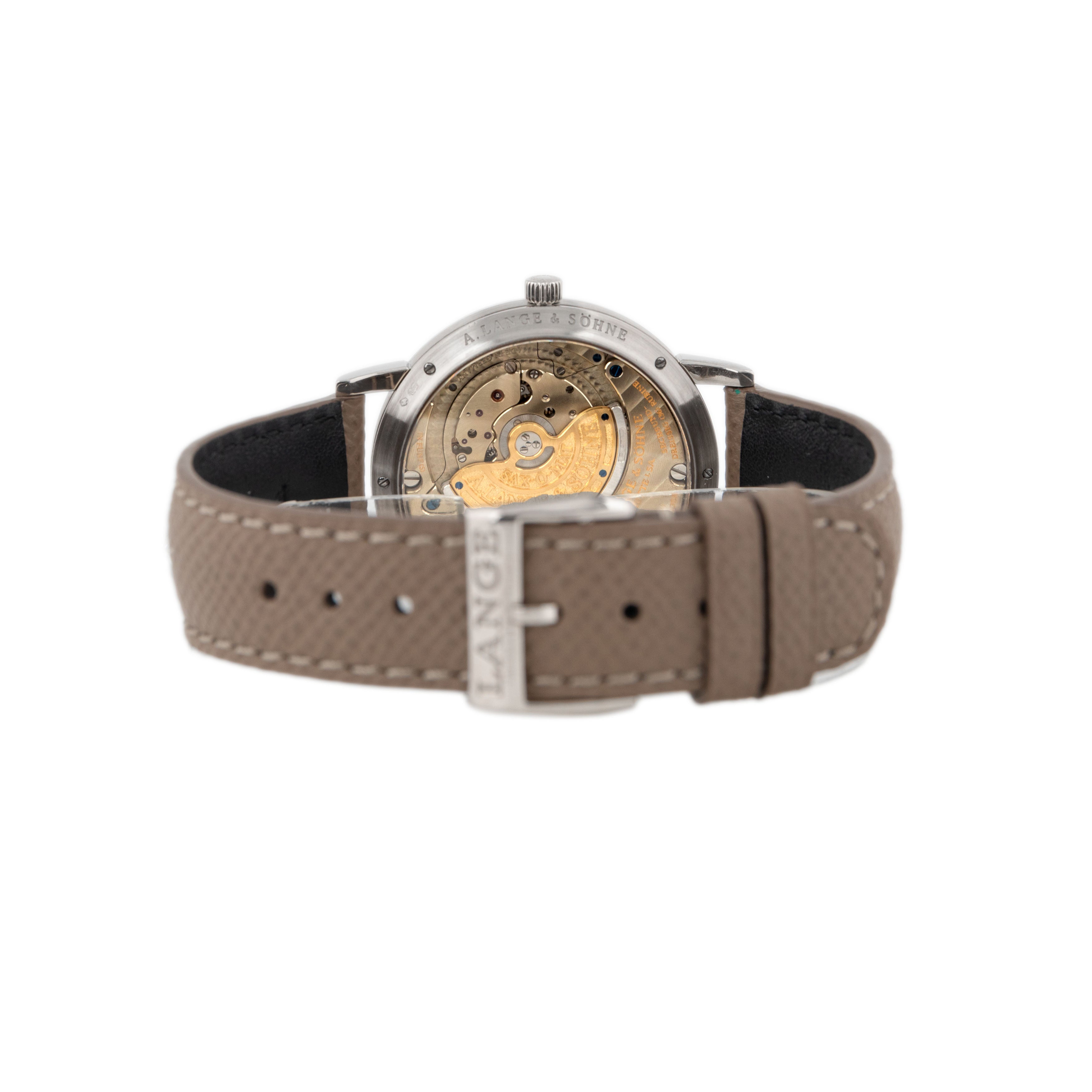 A. Lange & Sohne Saxonia Langematik Sax-O-Mat White Gold Black Dial 37mm 301.027