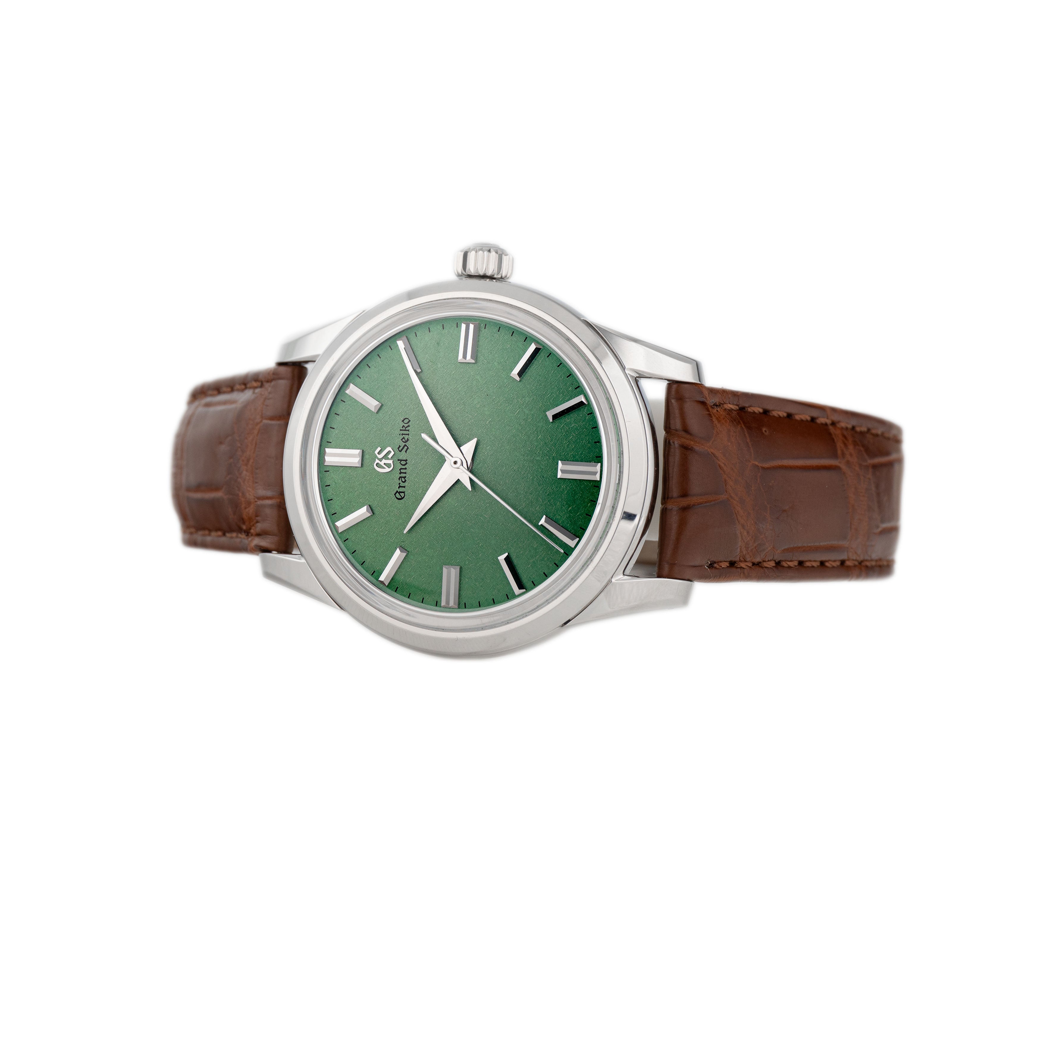 Grand Seiko Elegance Genbi Valley Stainless Steel Green Dial 37.3mm SBGW277 Full Set