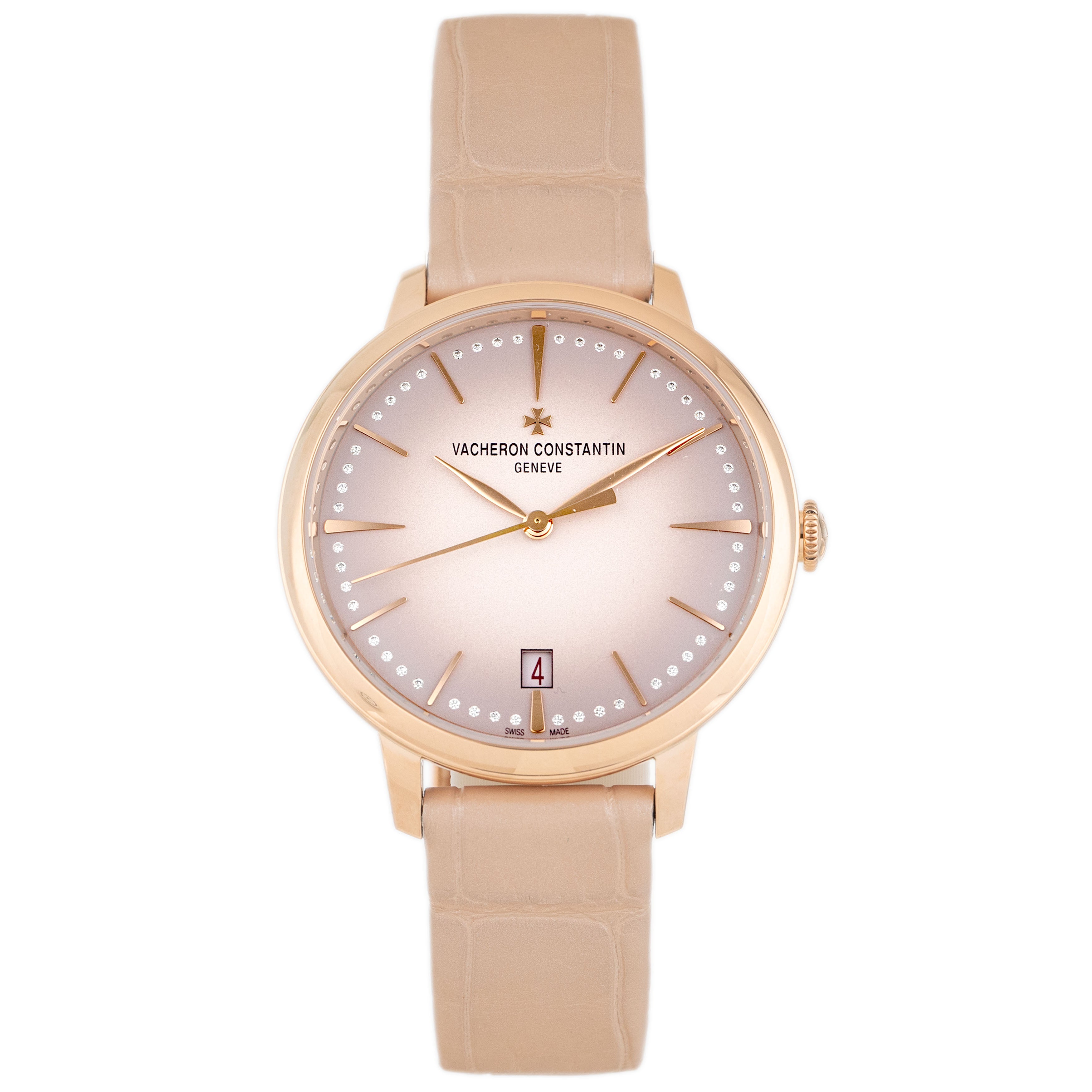 Vacheron Constantin Patrimony Rose Gold Pink Dial 36.5mm 4110U/000R-B905 Full Set