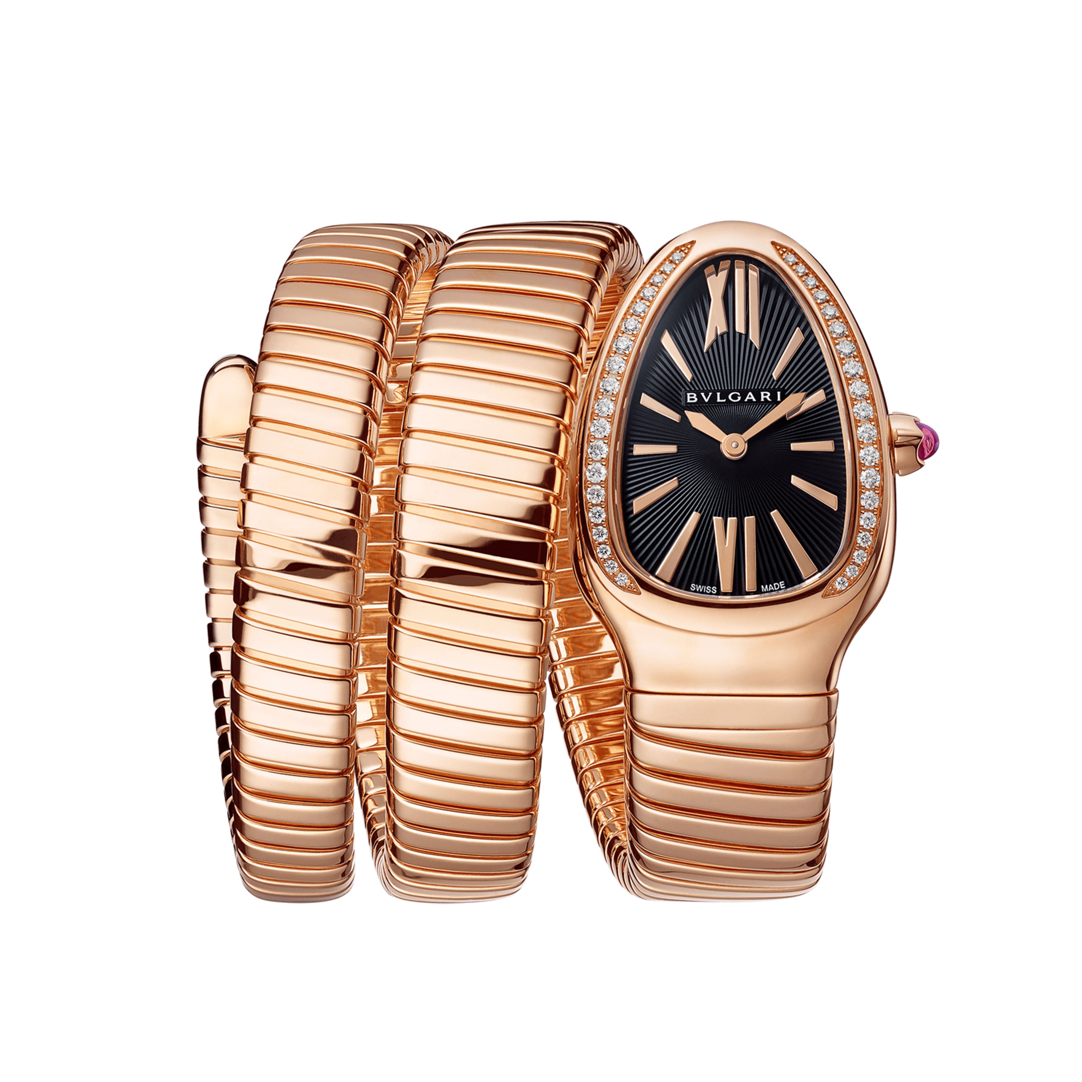 Bulgari Serpenti Tubogas Watch, 35mm Black Dial, 101814