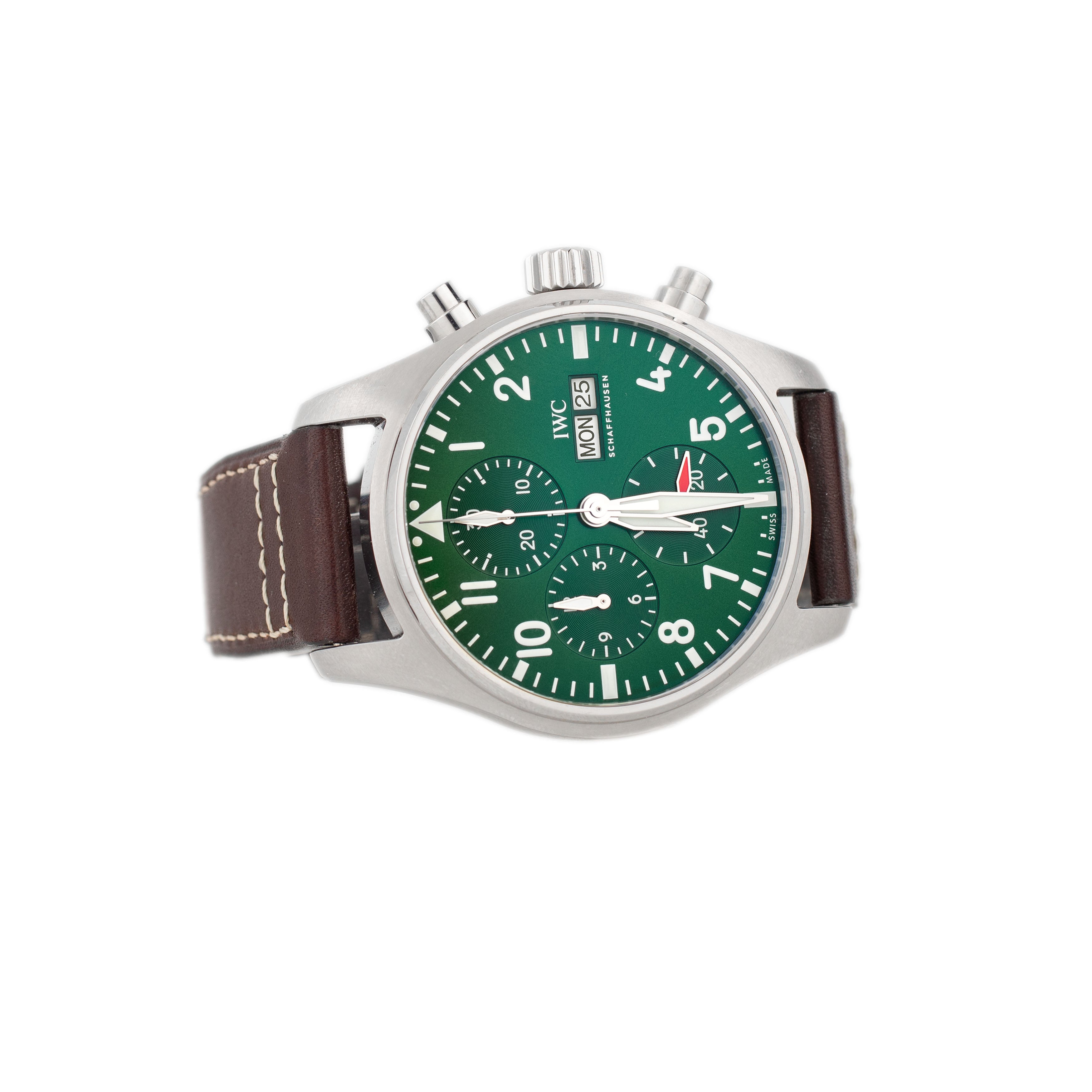 IWC Pilot’s Watch Chronograph 41 Stainless Steel Green Dial 41mm IW388103