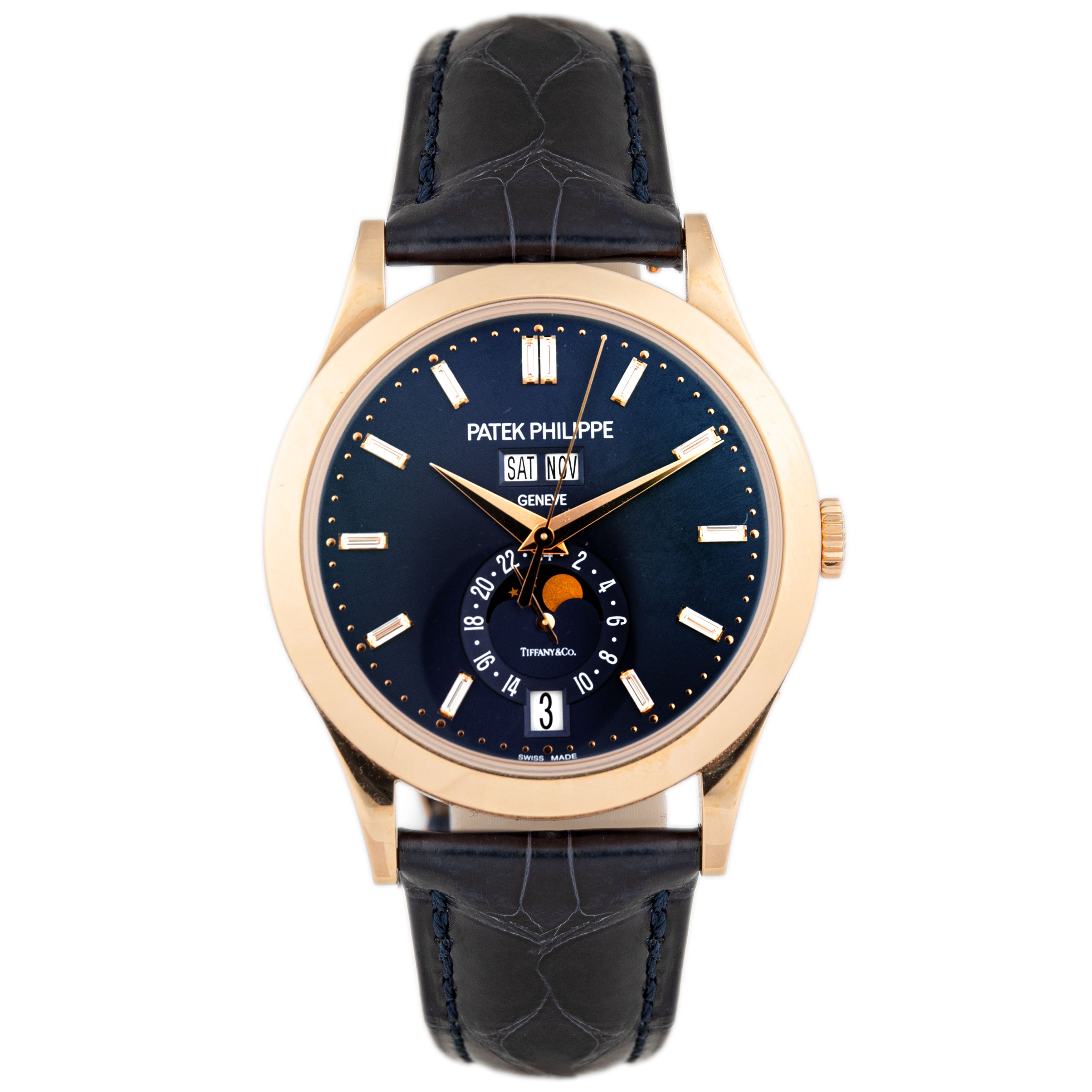 Patek Philippe Complications Annual Calendar Rose Gold Blue Dial 39mm 5396R Full Set