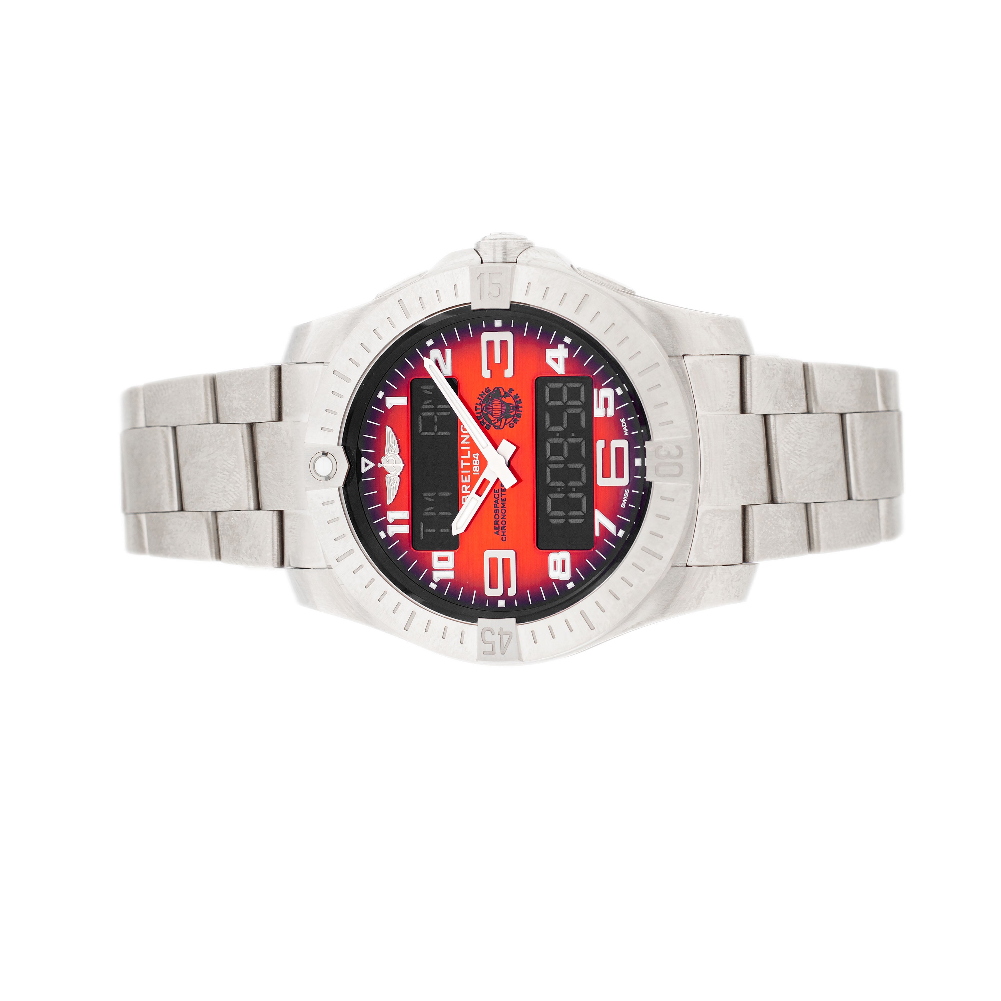 Breitling Aerospace Professional B70 Orbiter Titanium Orange Dial 43mm EB70101A1O1E1 Full Set