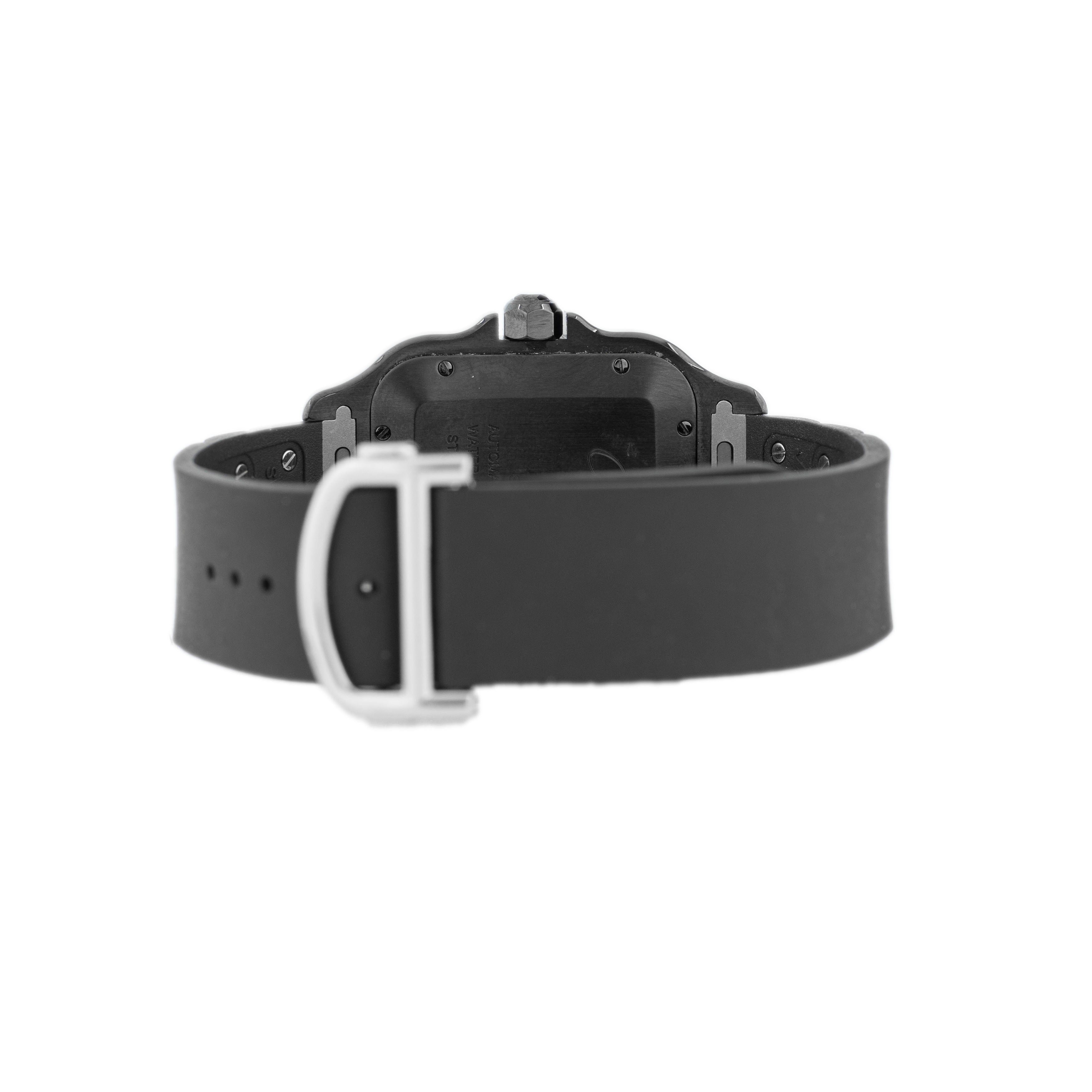 Cartier Santos DLC Stainless Steel Black Dial 39.8mm WSSA0039 Full Set