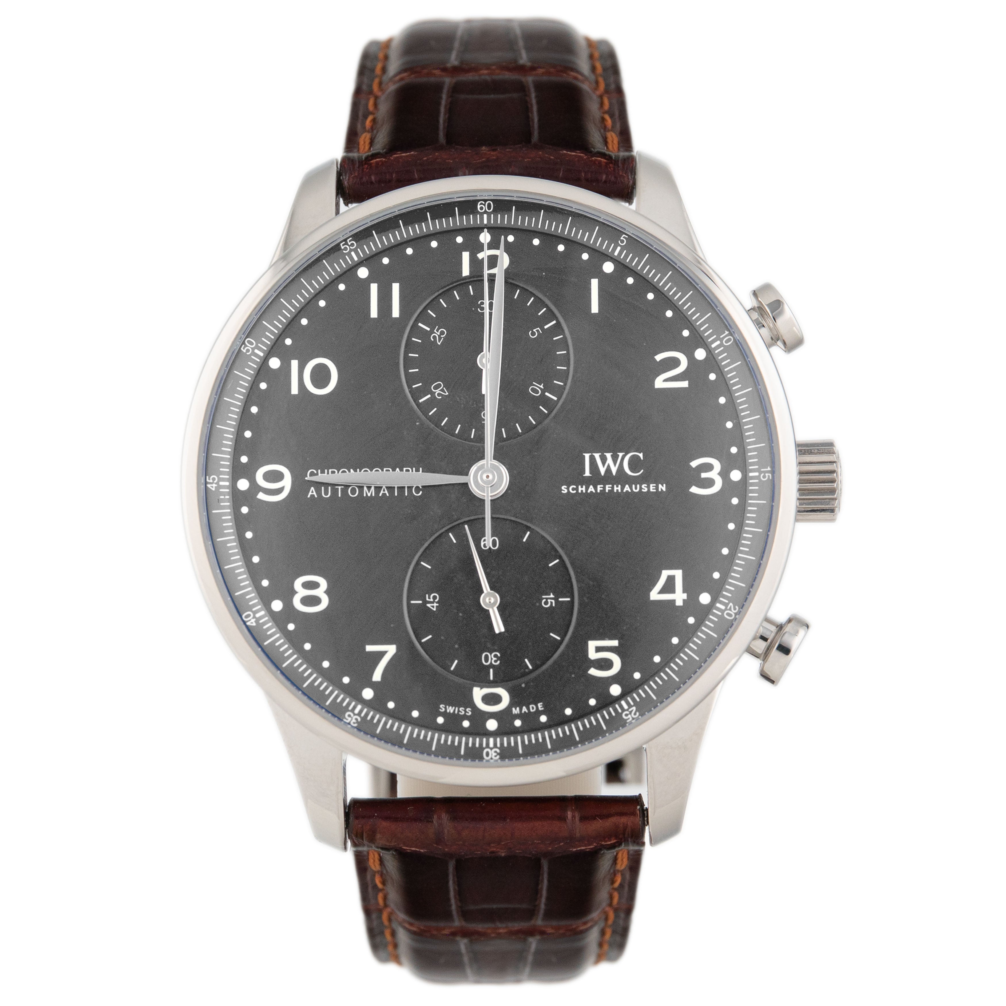 IWC Portugieser Chronograph Edition 150 Years Stainless Steel Blue Dial 41mm IW371601 Full Set