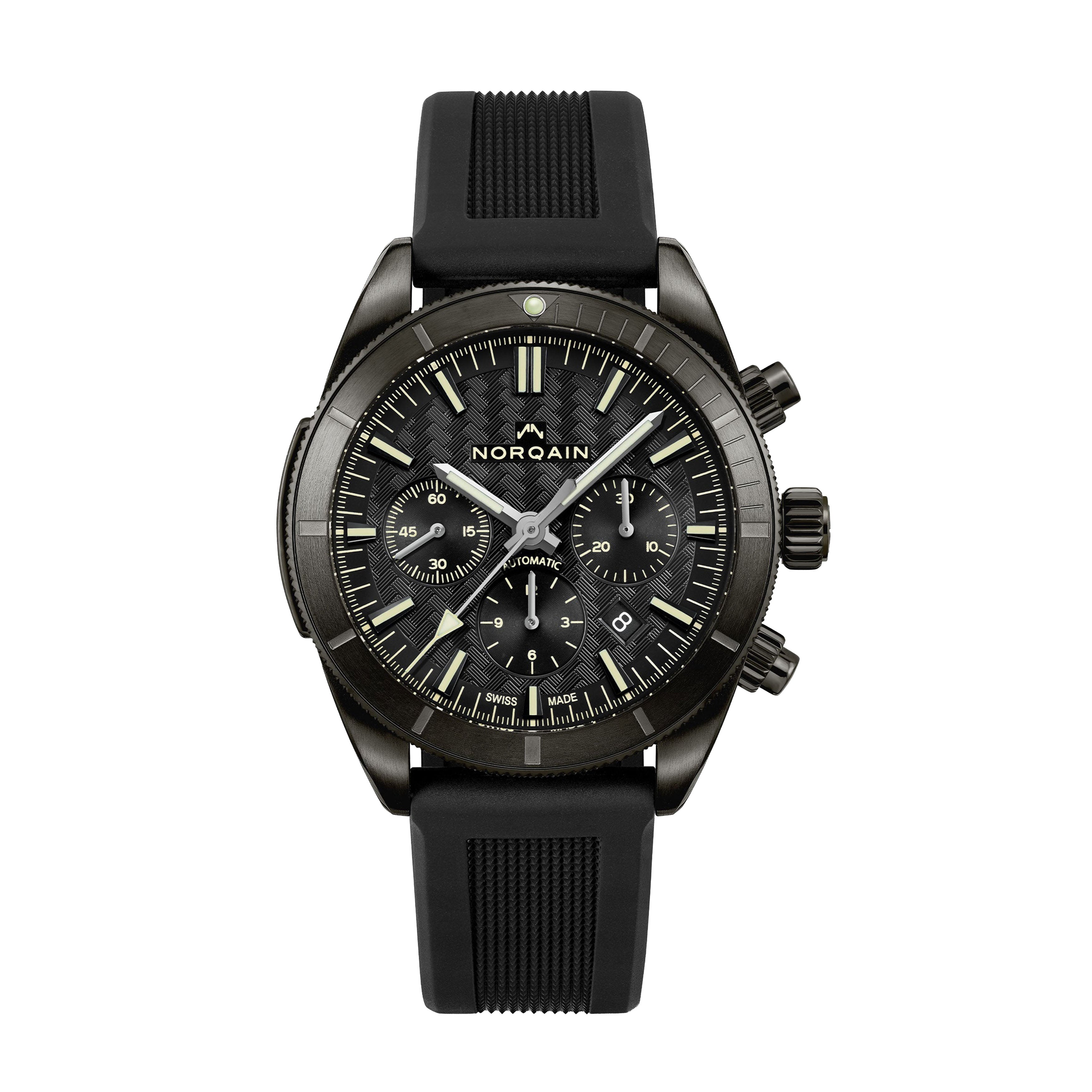Norqain Adventure Sport Chrono Watch, 44mm Black Dial, N1200.19B01.B01.R01