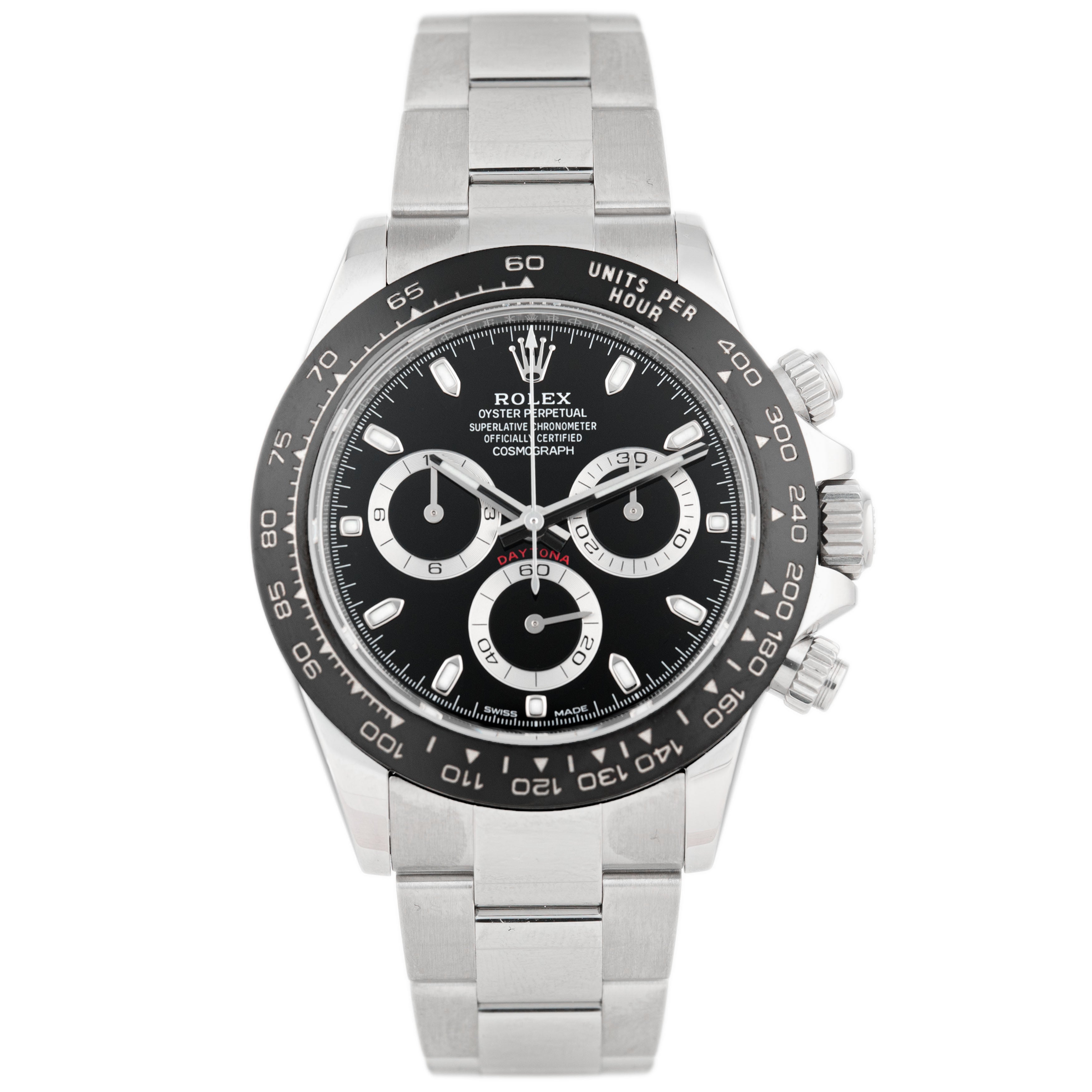 Rolex Cosmograph Daytona Stainless Steel Black Dial 40mm 116500LN Full Set