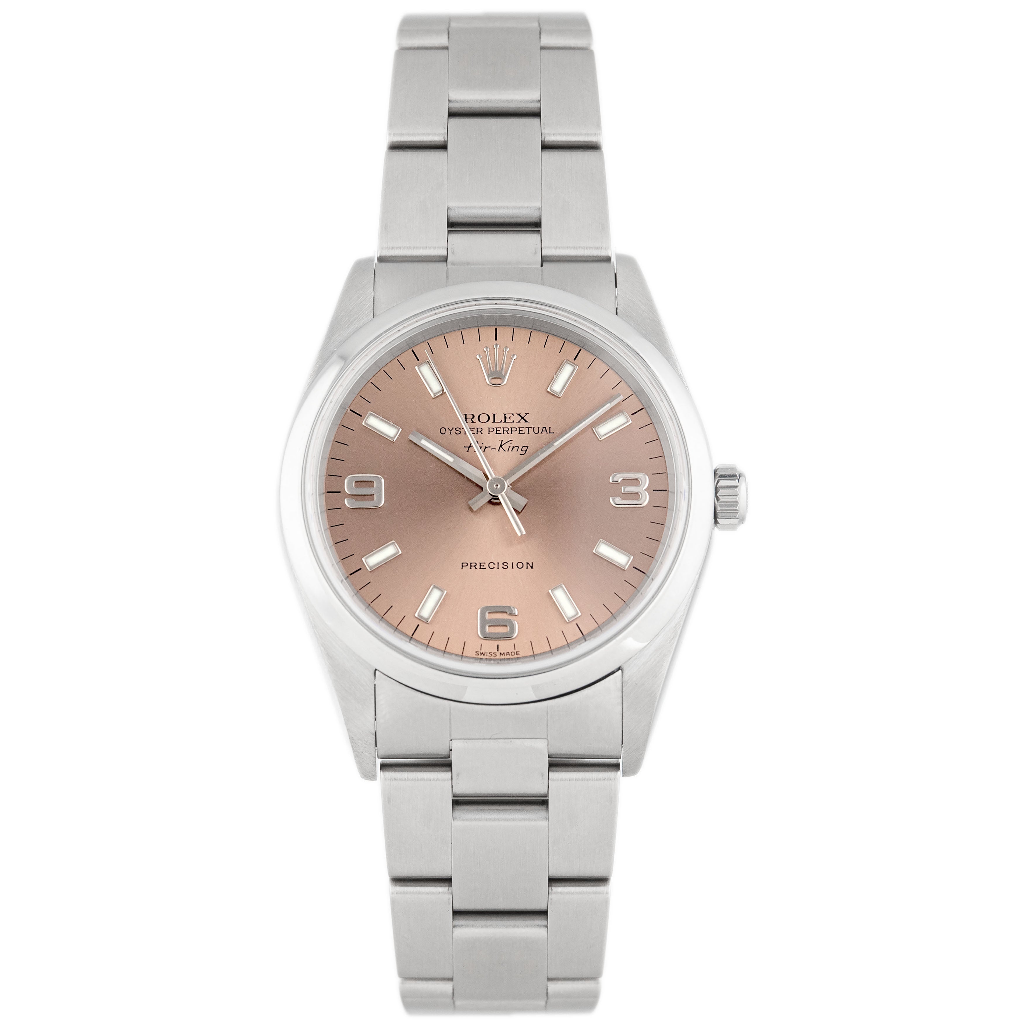 Rolex Oyster Perpetual Air King Stainless Steel Copper Dial 34mm 14000