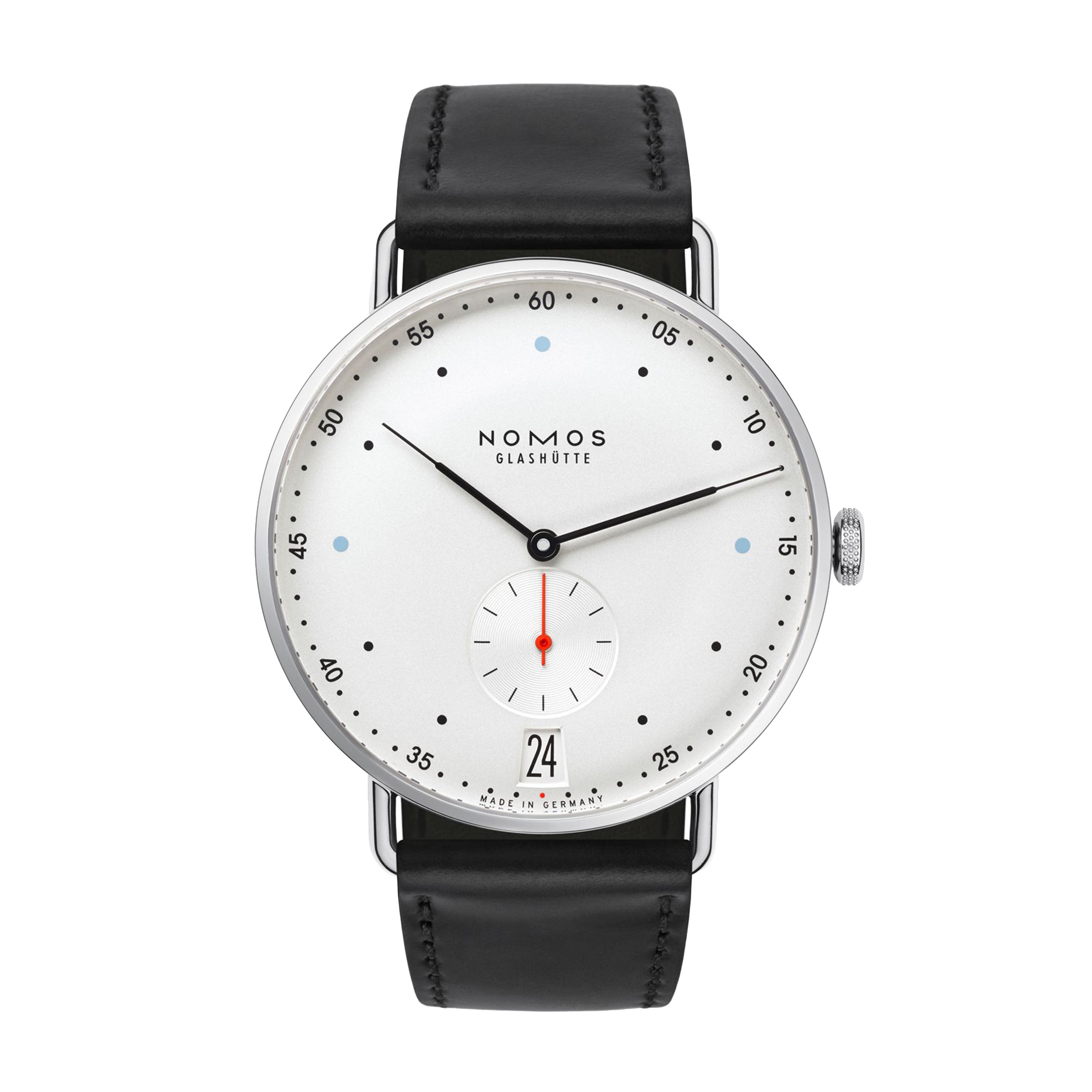 Nomos Glashutte Metro 38 Date Watch, 38.5mm White Dial, 1102