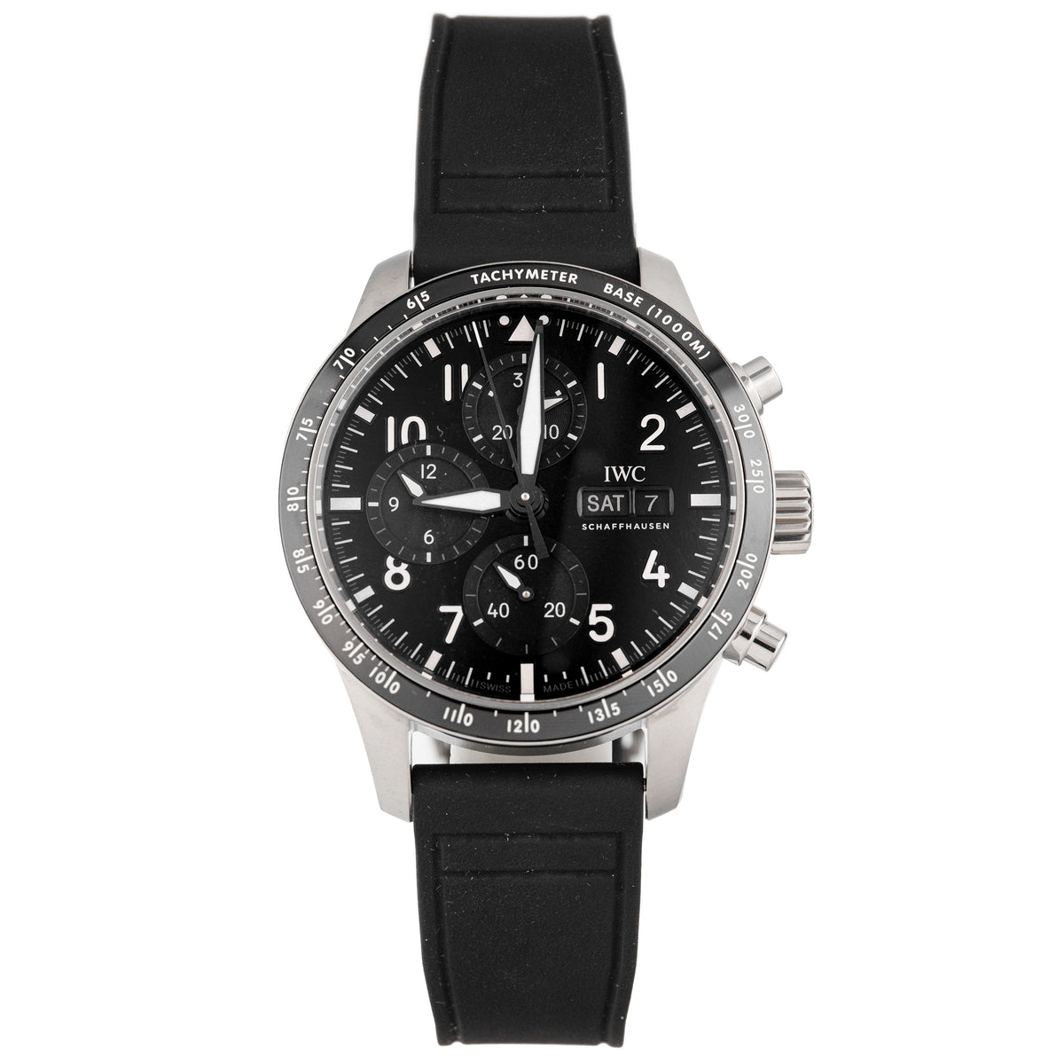 IWC Pilot's Watch Performance Chronograph AMG Titanium Black Dial 41mm ...