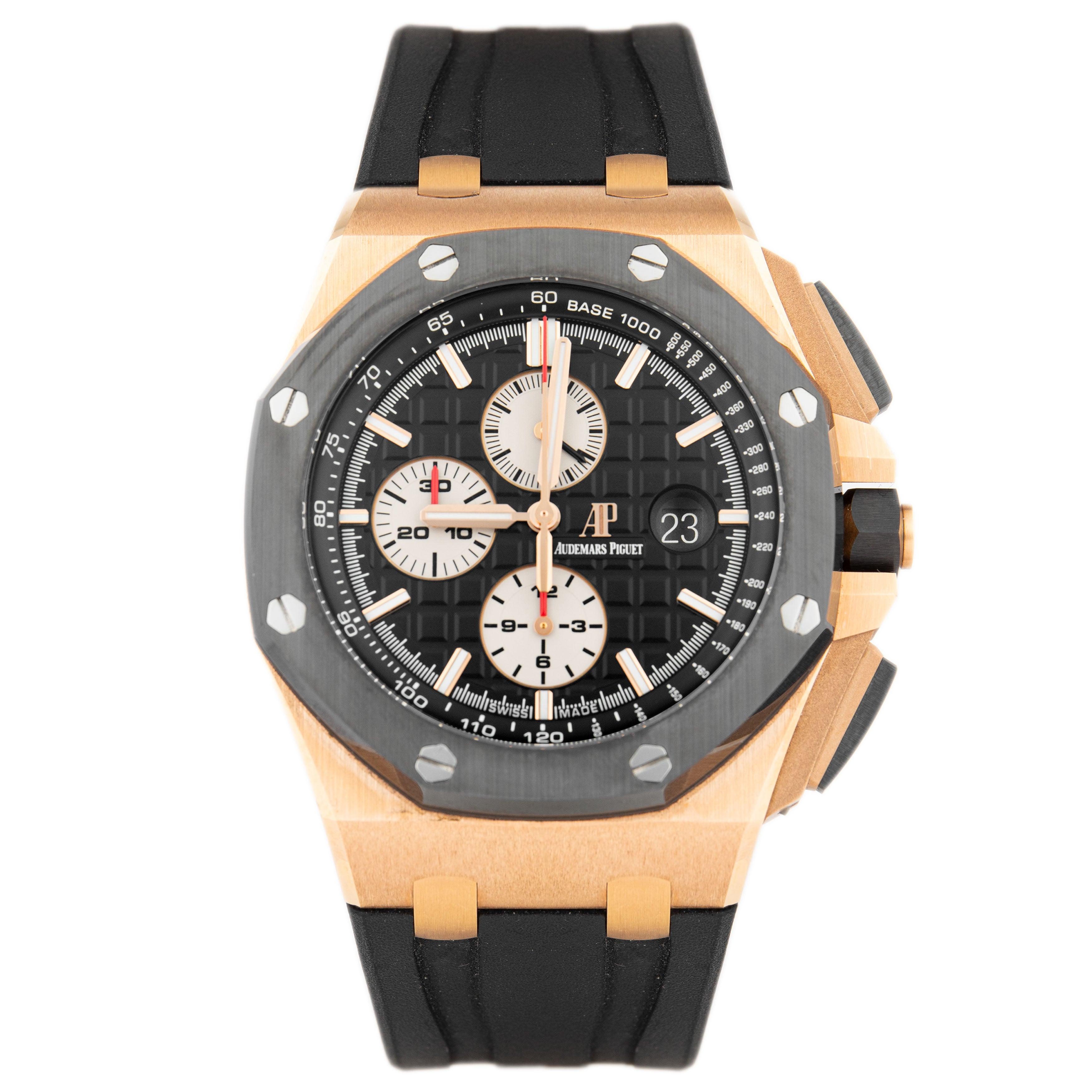 Audemars Piguet Royal Oak Offshore Rose Gold Black Dial 44mm 26401.RO.OO.A002.CA.01 Full Set