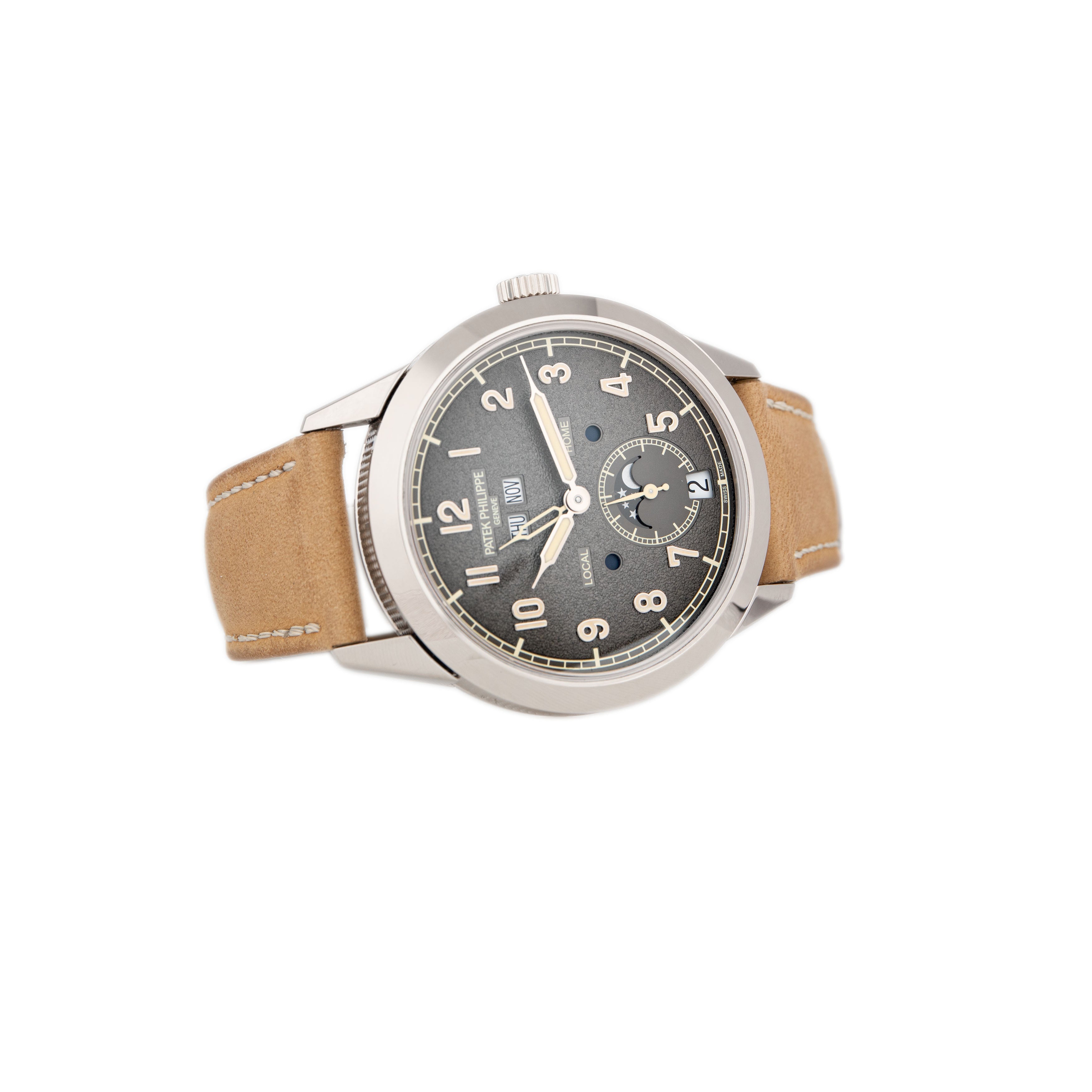 Patek Philippe Complications Annual Calendar Travel Time White Gold Gray Dial 41mm 5326G-001 Full Set