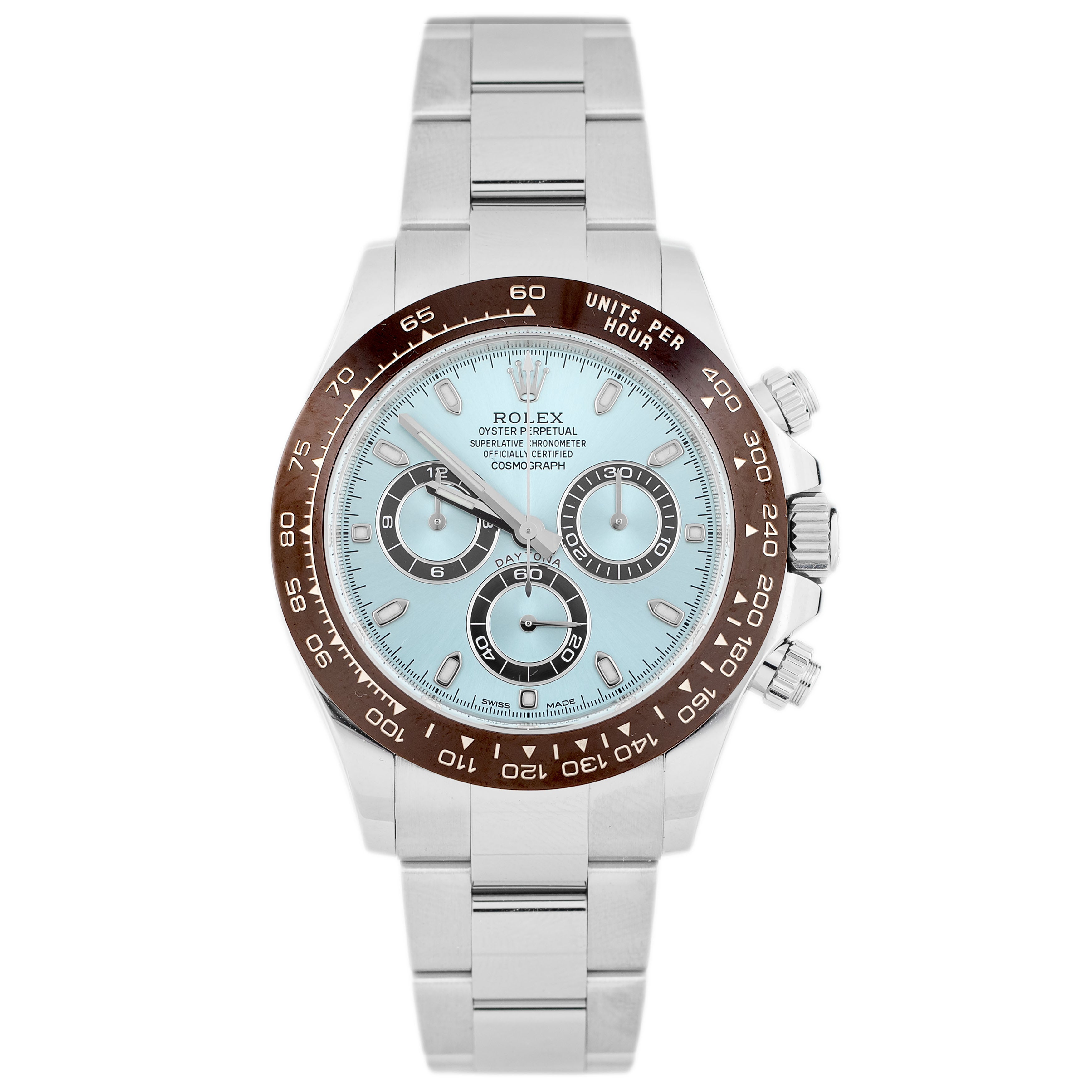 Rolex Cosmograph Daytona Platinum Ice Blue Dial 40mm 116506 Full Set
