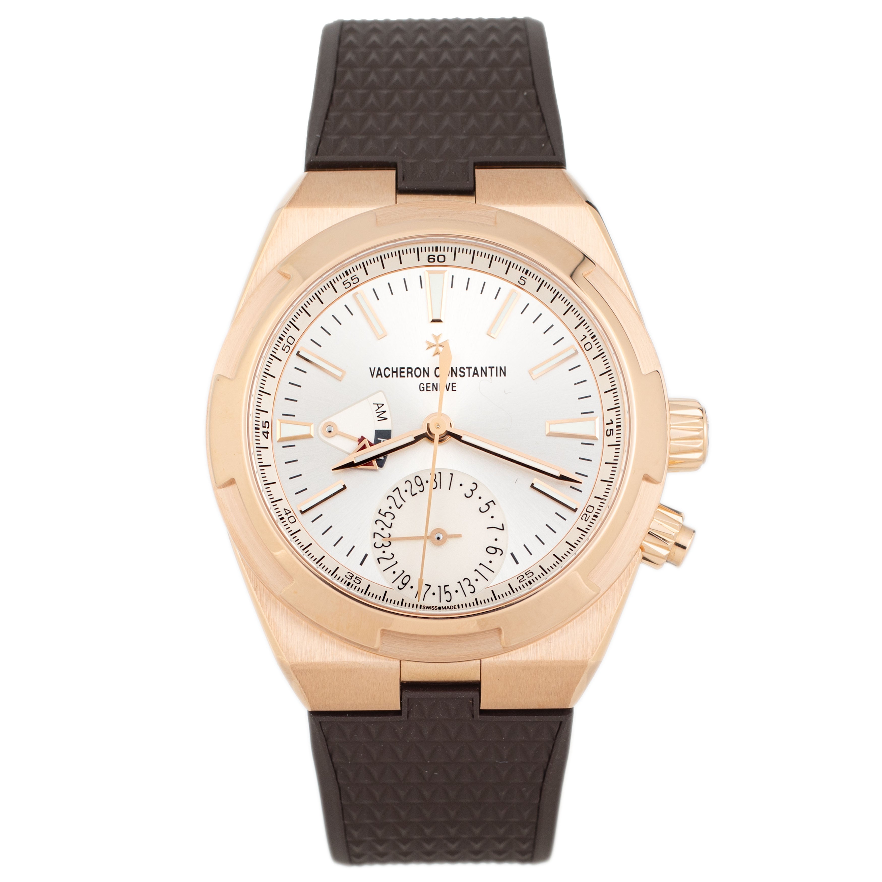 Vacheron Constantin Overseas Dual Time Rose Gold Silver Dial 41mm 7900V/000R-B336