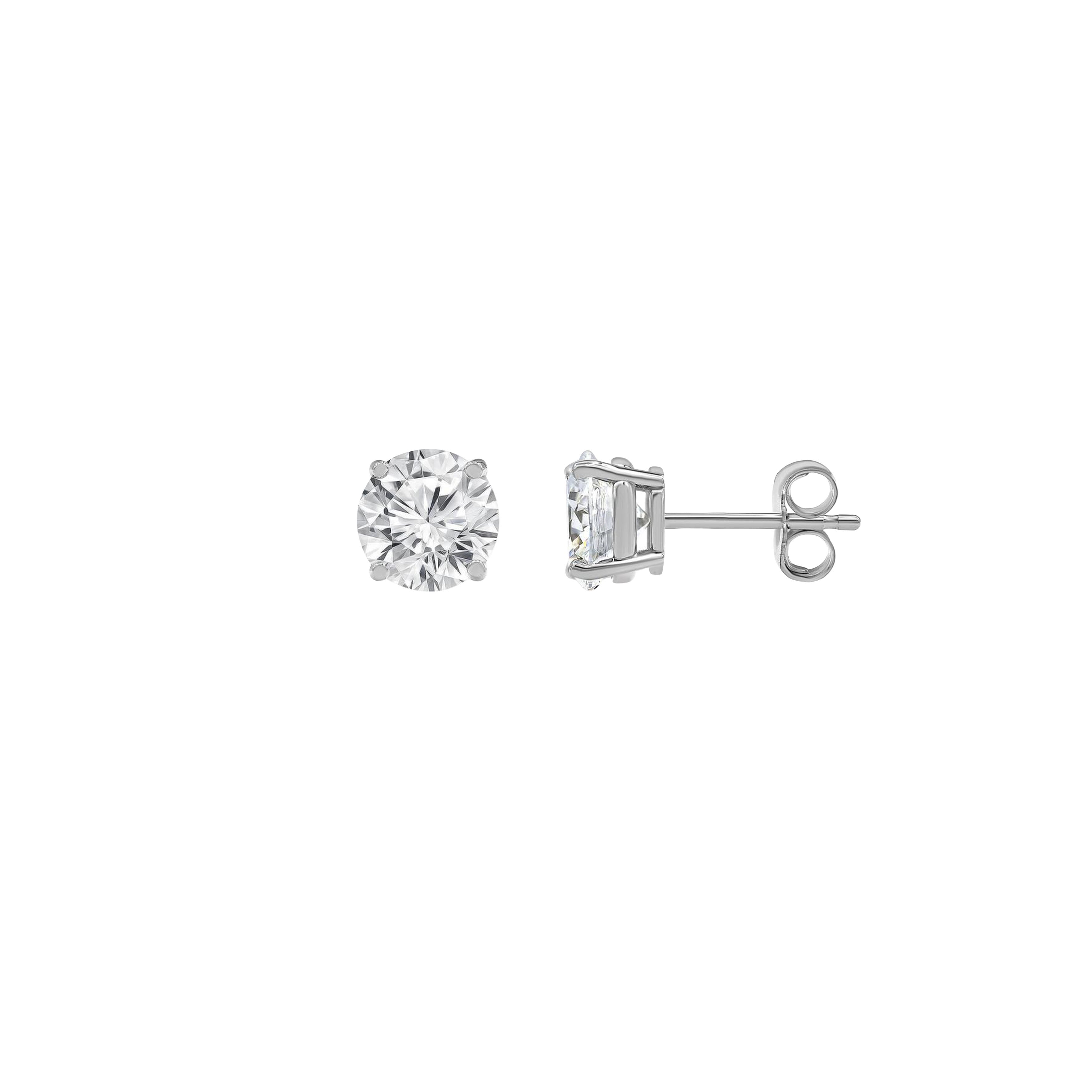 14K White Gold Lab Grown Diamond Stud Earrings 2.00ctw