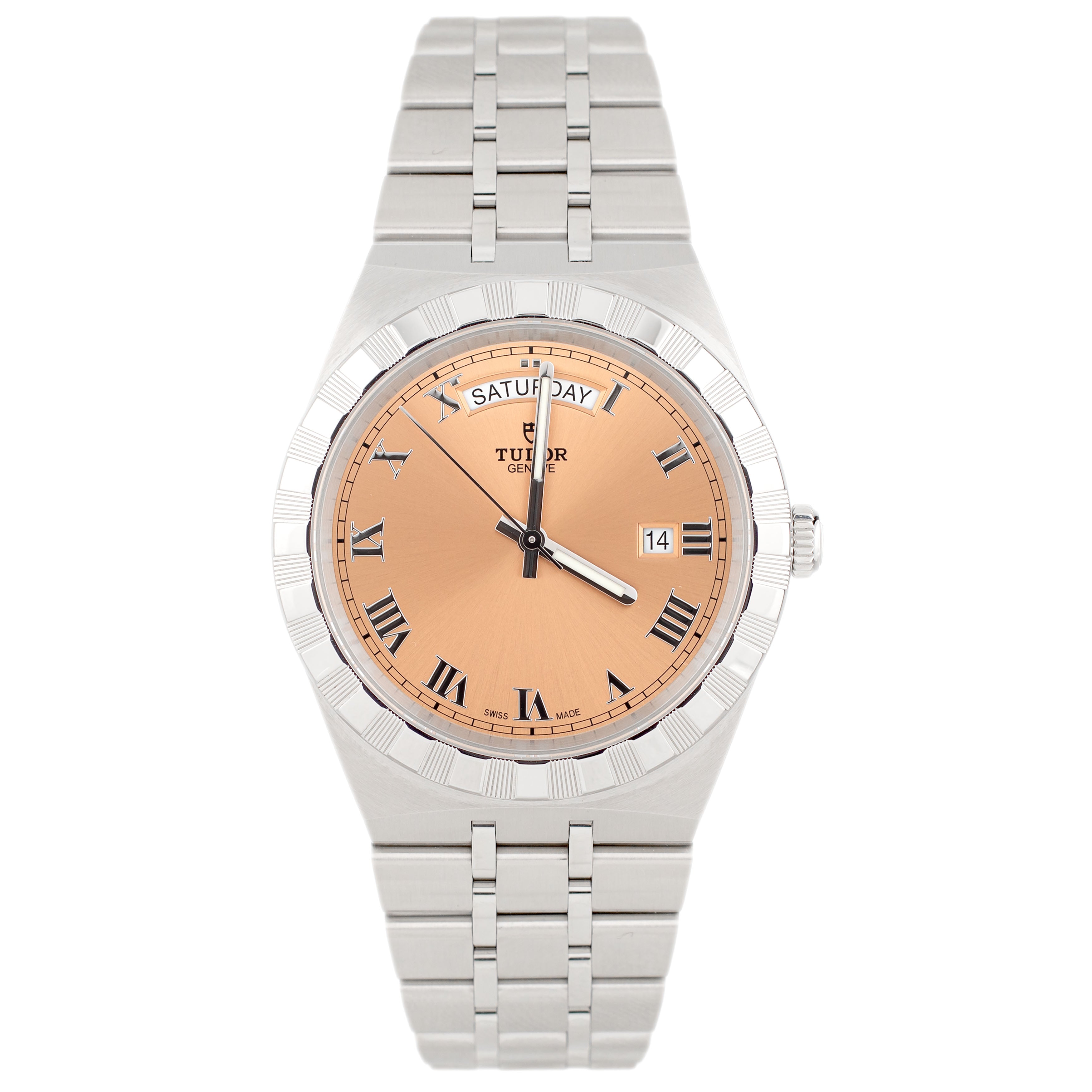 Tudor Royal Stainless Steel Salmon Dial 41mm m28600-0009 Full Set