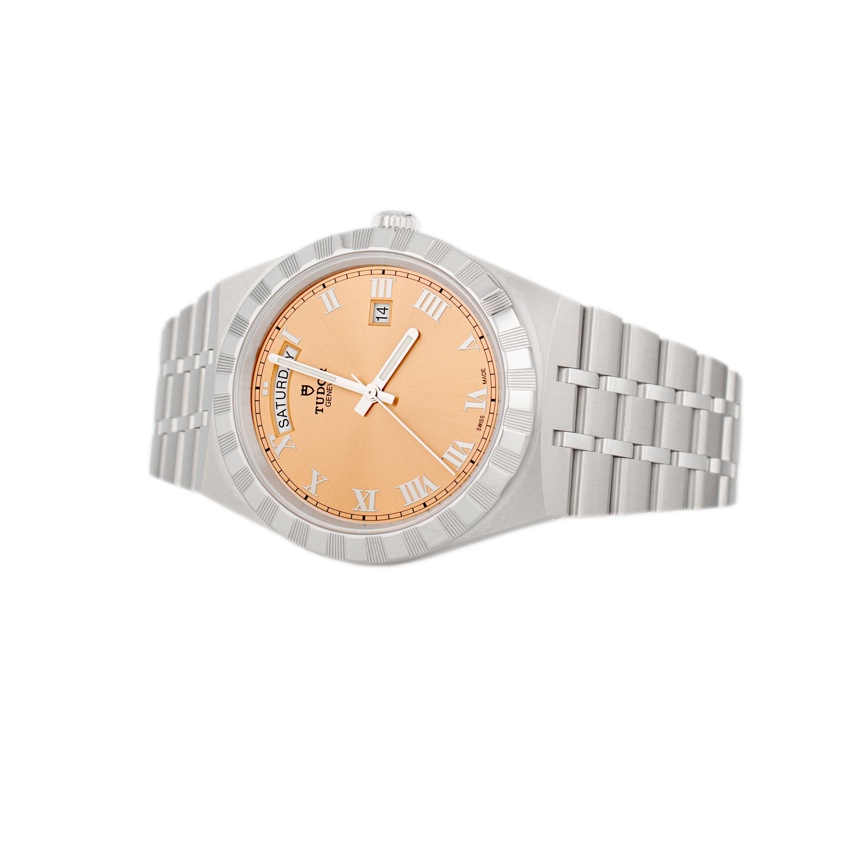 Tudor Royal Stainless Steel Salmon Dial 41mm m28600-0009 Full Set