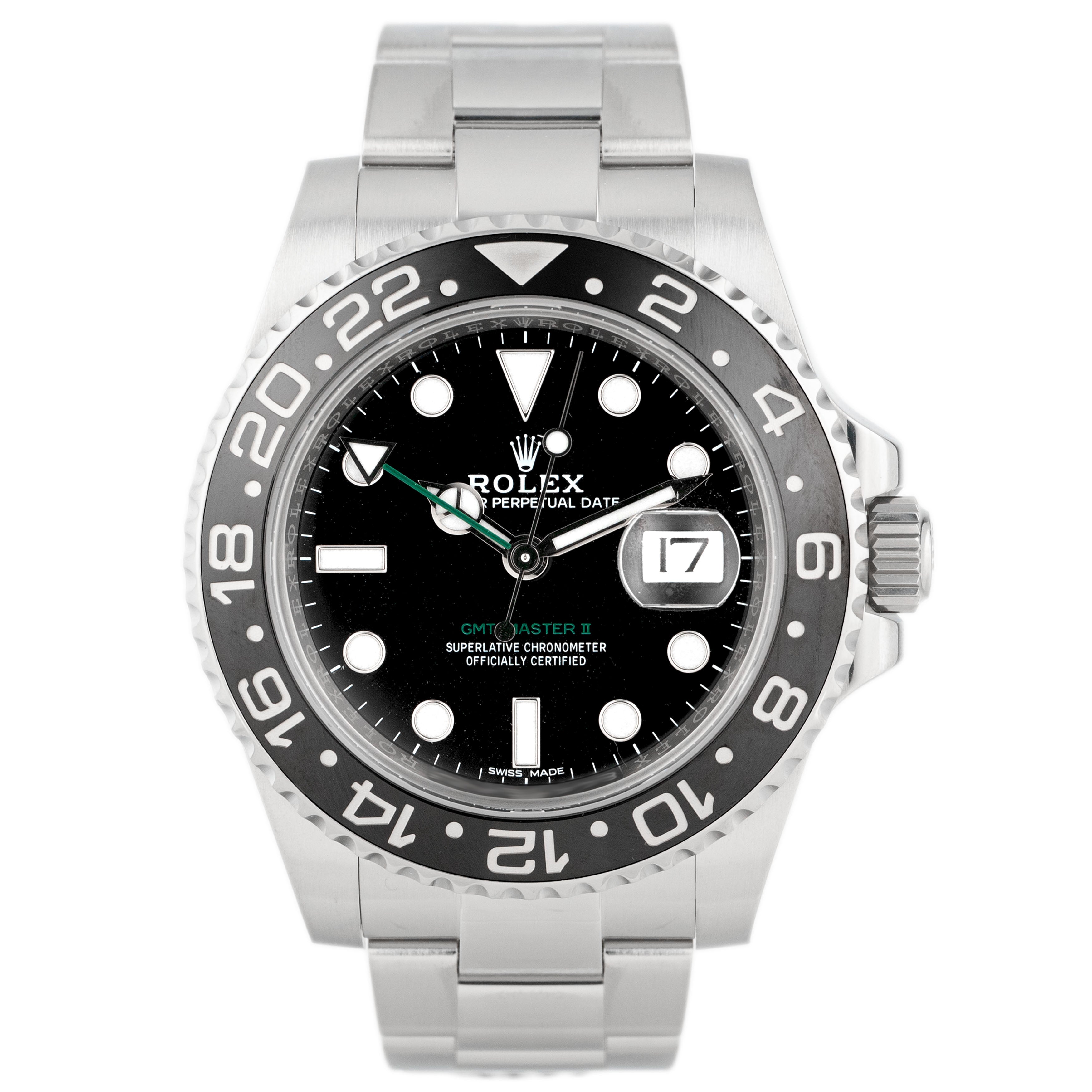 Rolex GMT-Master II Stainless Steel Black Dial 40mm 116710LN Full Set