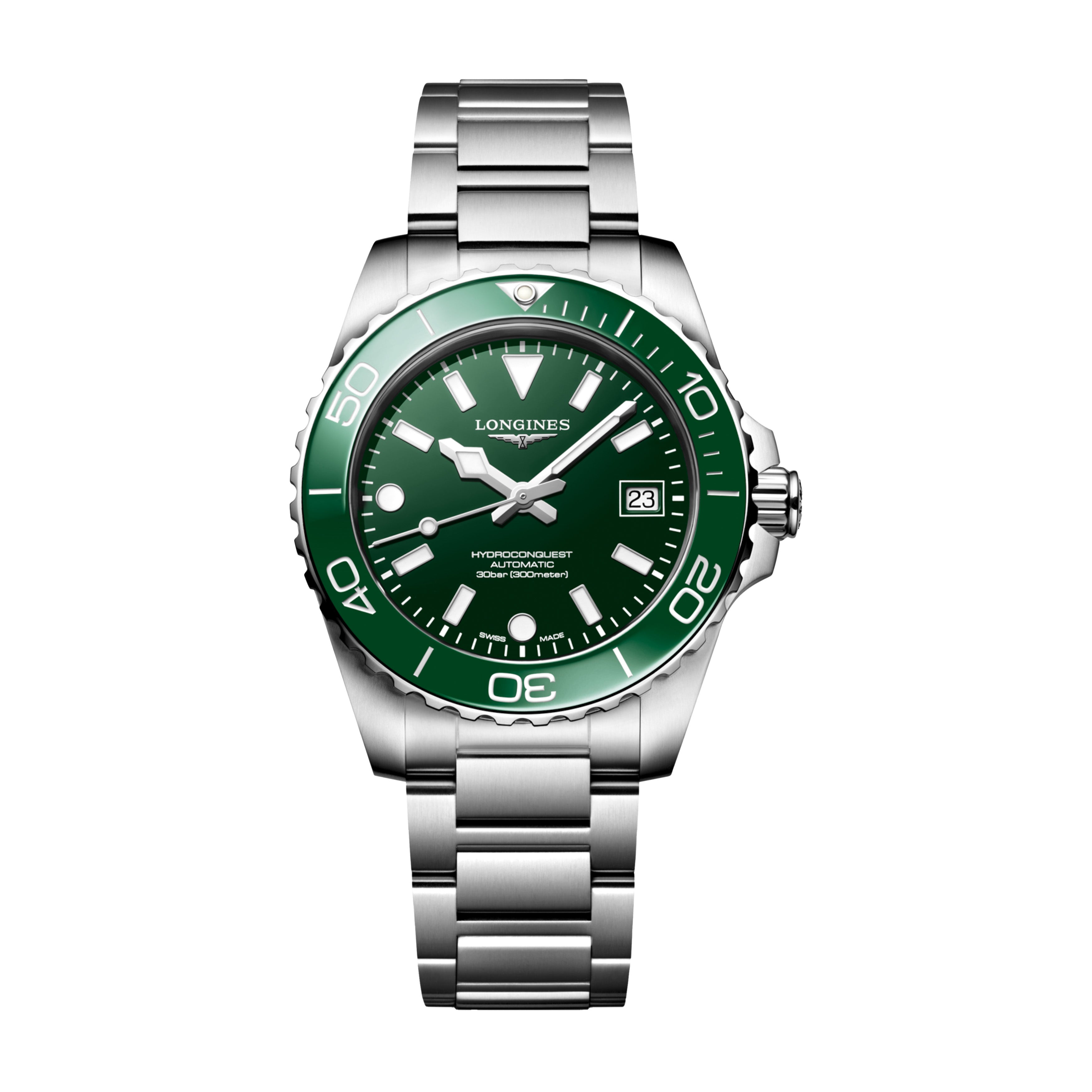Longines Hydroconquest Watch, 39mm Green Dial, L3.779.4.06.6
