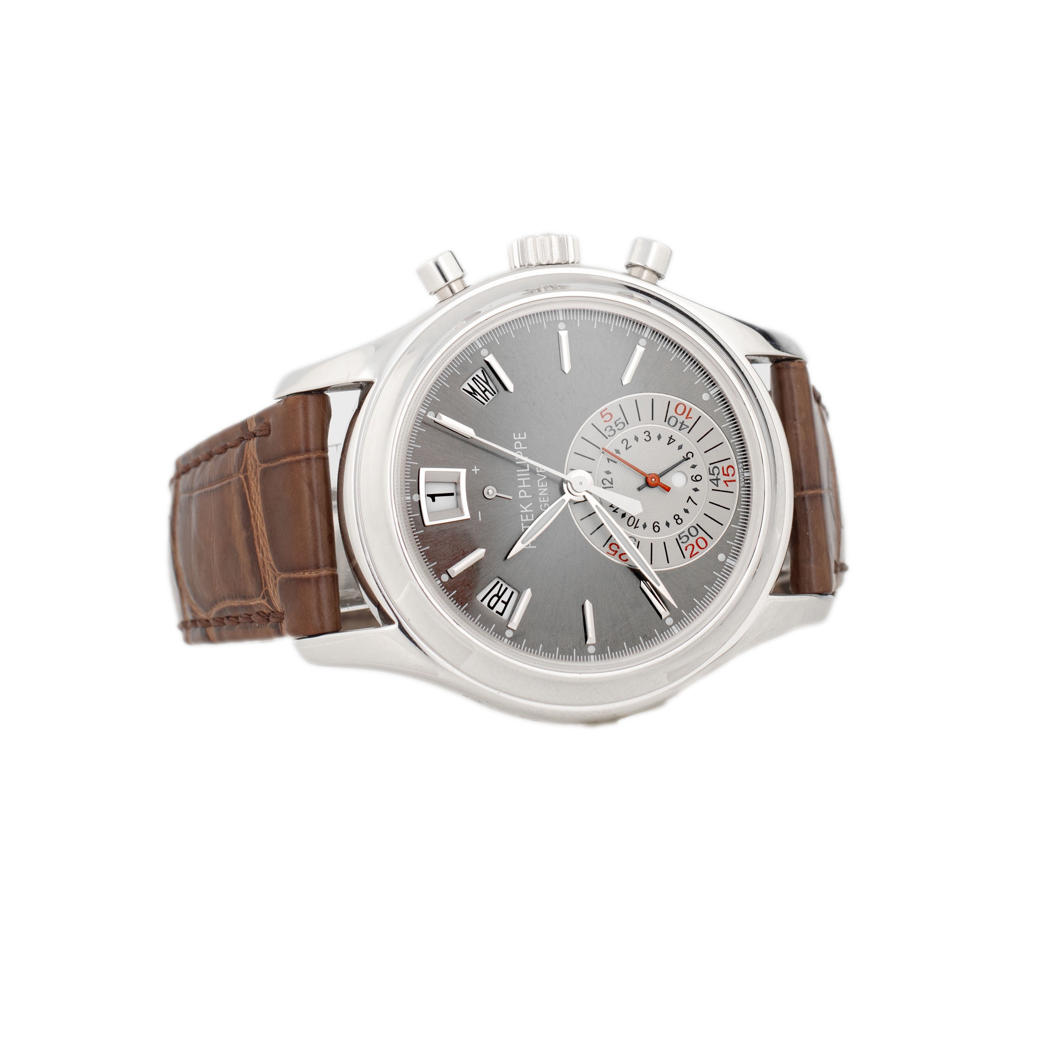 Patek Philippe Complications Annual Calendar Chronograph Platinum Gray Dial 40mm 5960P-001