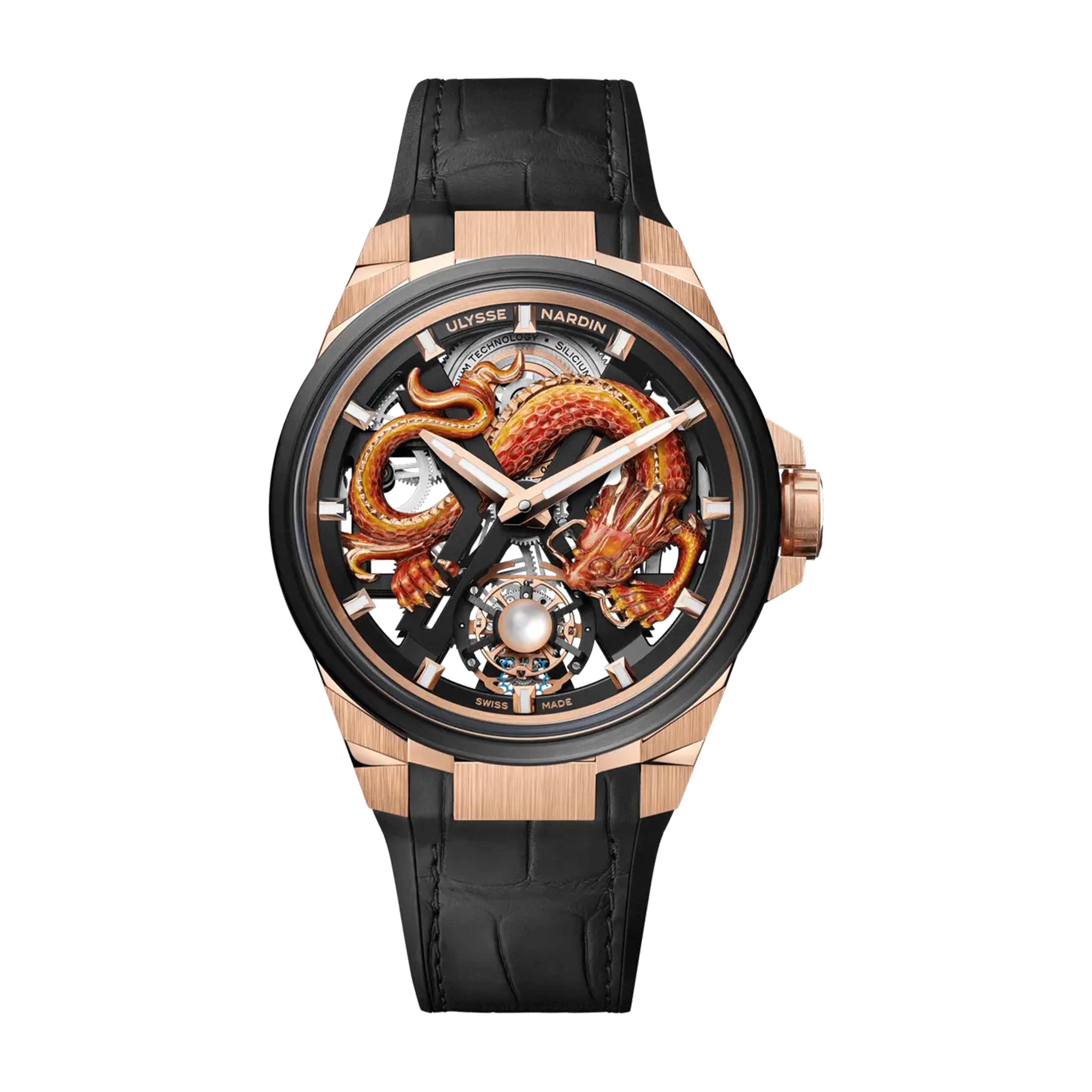 Ulysse Nardin Blast Tourbillon Dragon Watch, 45mm Skeleton Dial, 1725-400-2A/1A