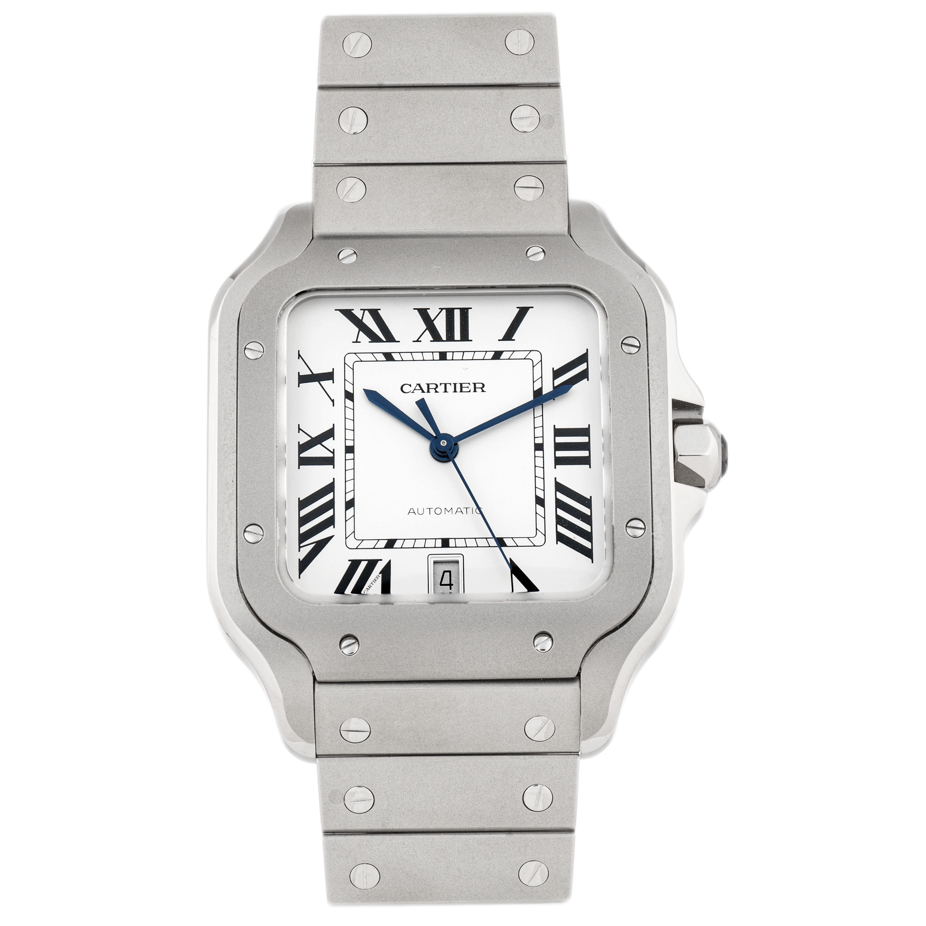 Cartier Santos Titanium White Dial 47.5mm x 39.8mm WSSA0089 Full Set
